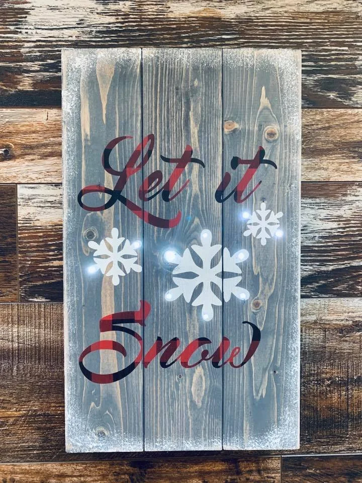 Let It Snow Rectangle Sign