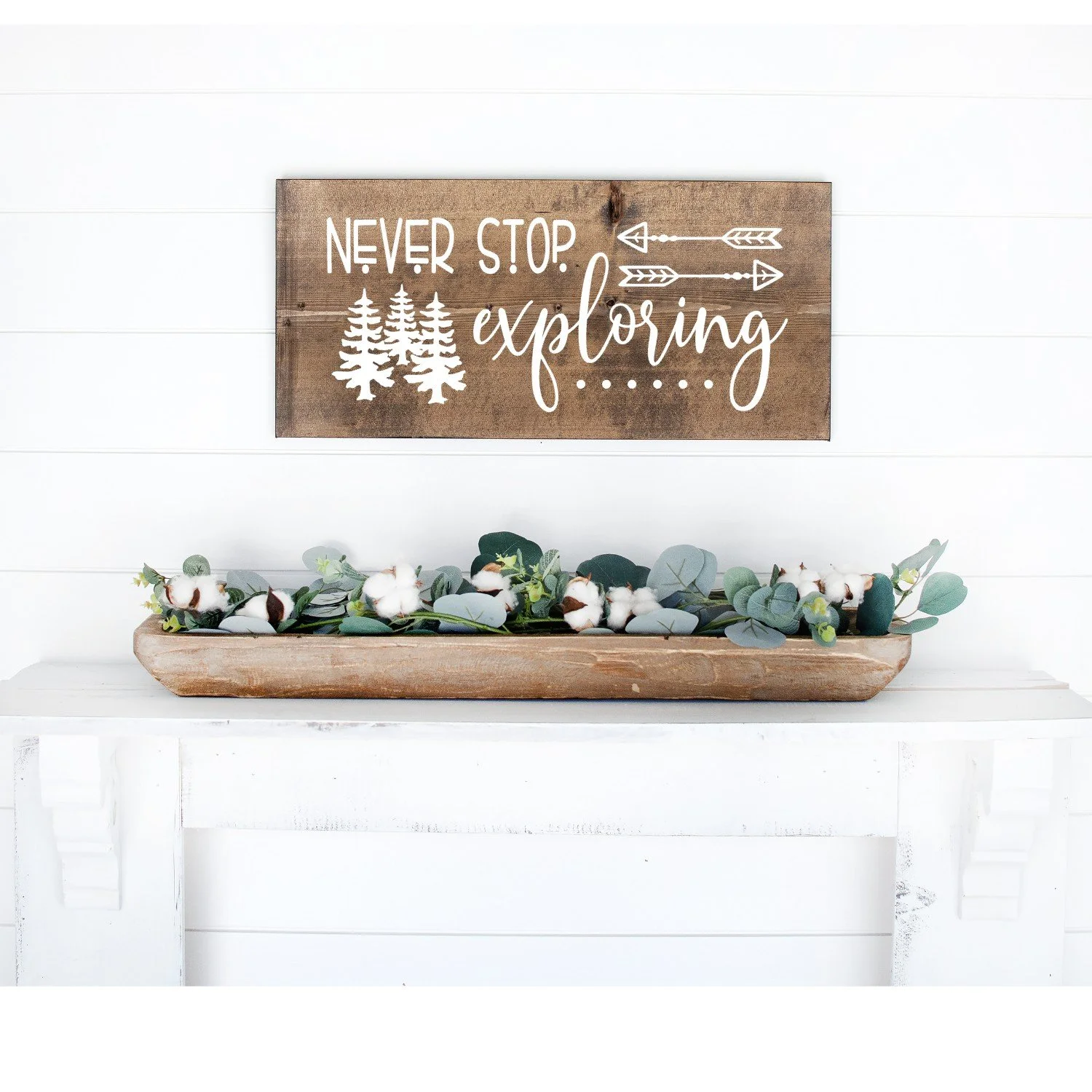 Never Stop Exploring Rectangle Sign