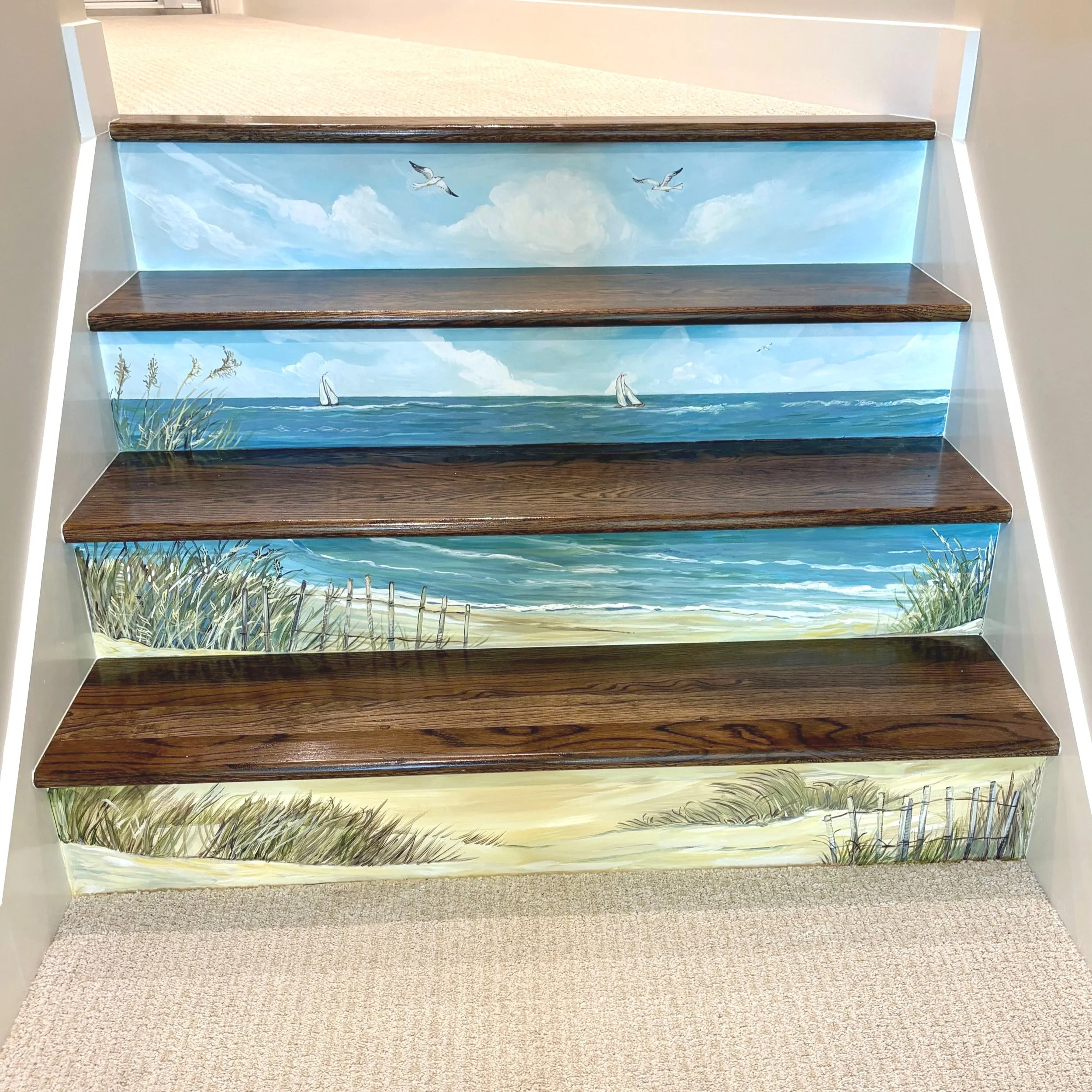 Decorative painting isn't just for walls! Have you ever thought about embellishing your stair risers?!