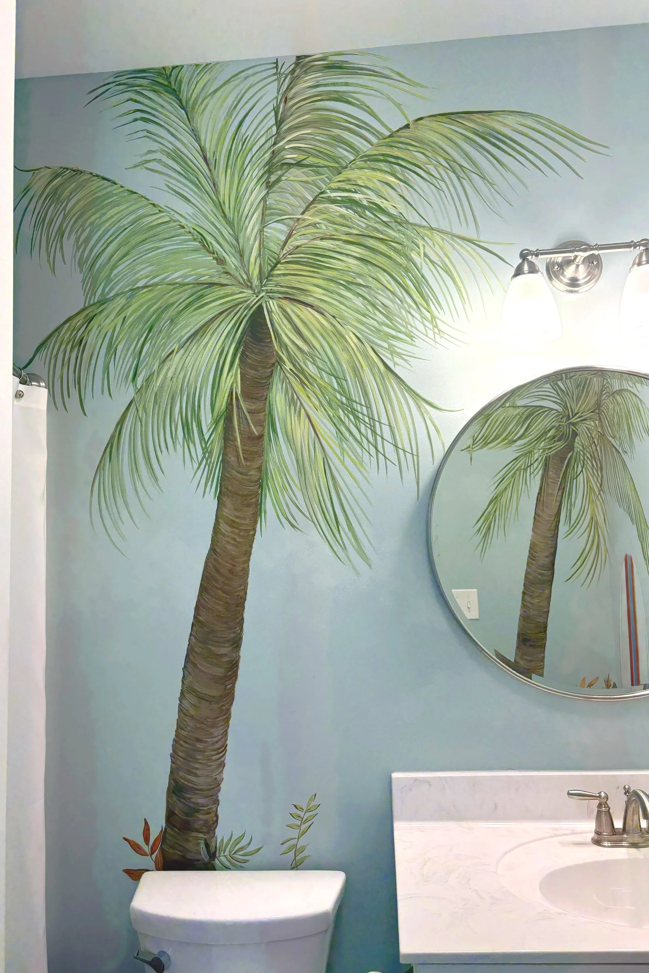 Bring your vacay home with a hand painted palm tree!
