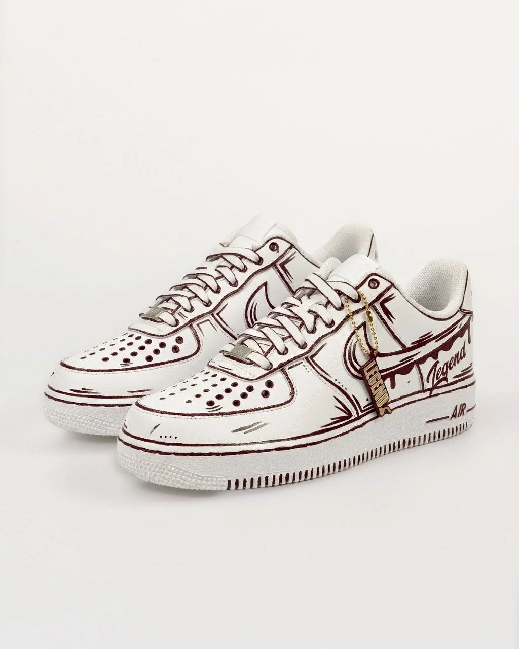 Customized Nike Air Force 1 sneakers for the Legends at Hershey! 🍫