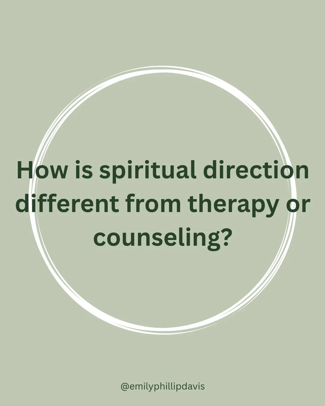A client recently shared with me that her therapist didn&rsquo;t quite &ldquo;get it&rdquo; when it came to questions about leaving a church and reimagining community and belonging. That&rsquo;s where spiritual direction can step in.
 
While therapy 