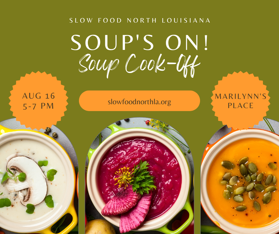 Images of soups with details for the event