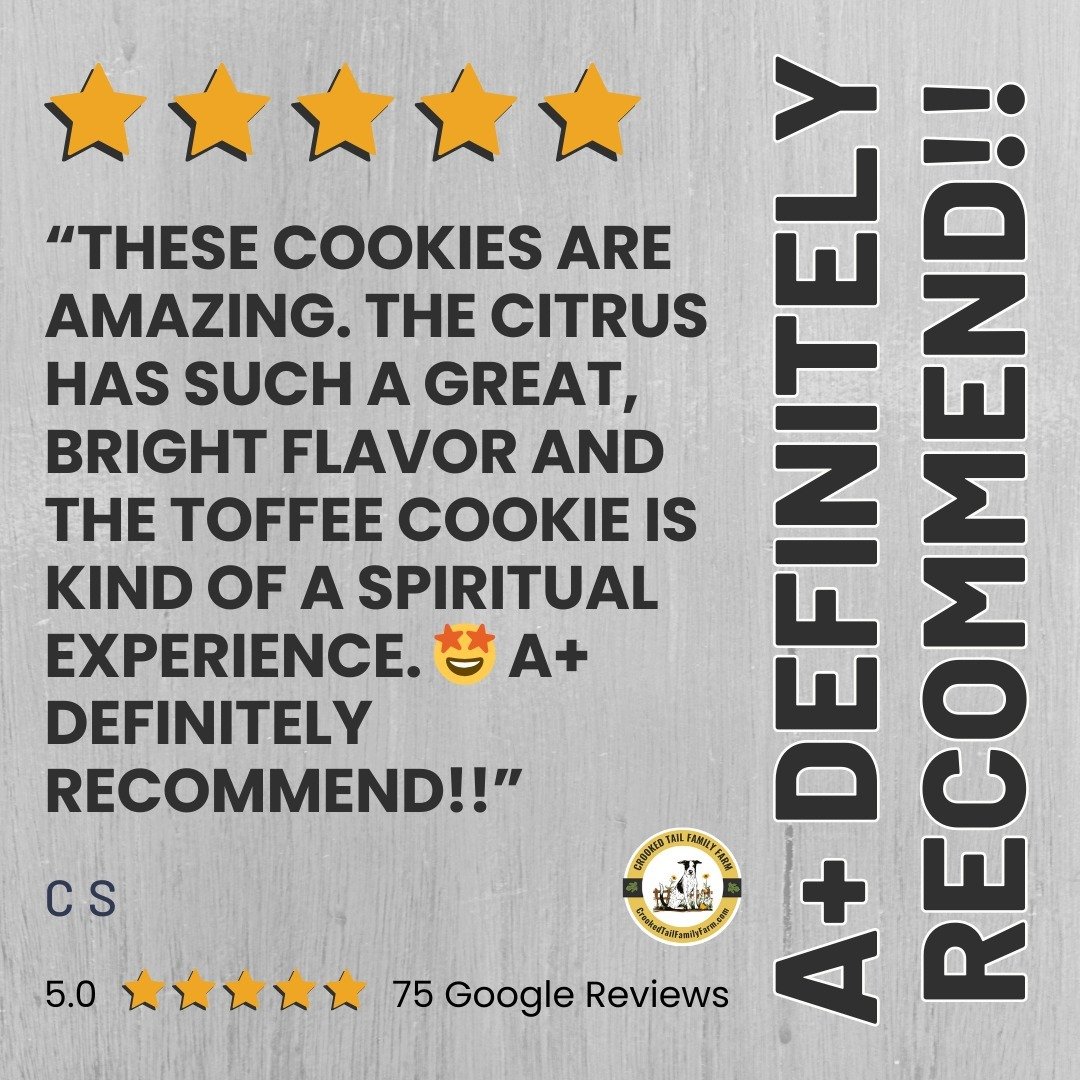 Another happy customer! And don't doubt the power of our Triple Vanilla Double Chocolate Salted Toffee Chip cookies - they're next level! Link in Bio