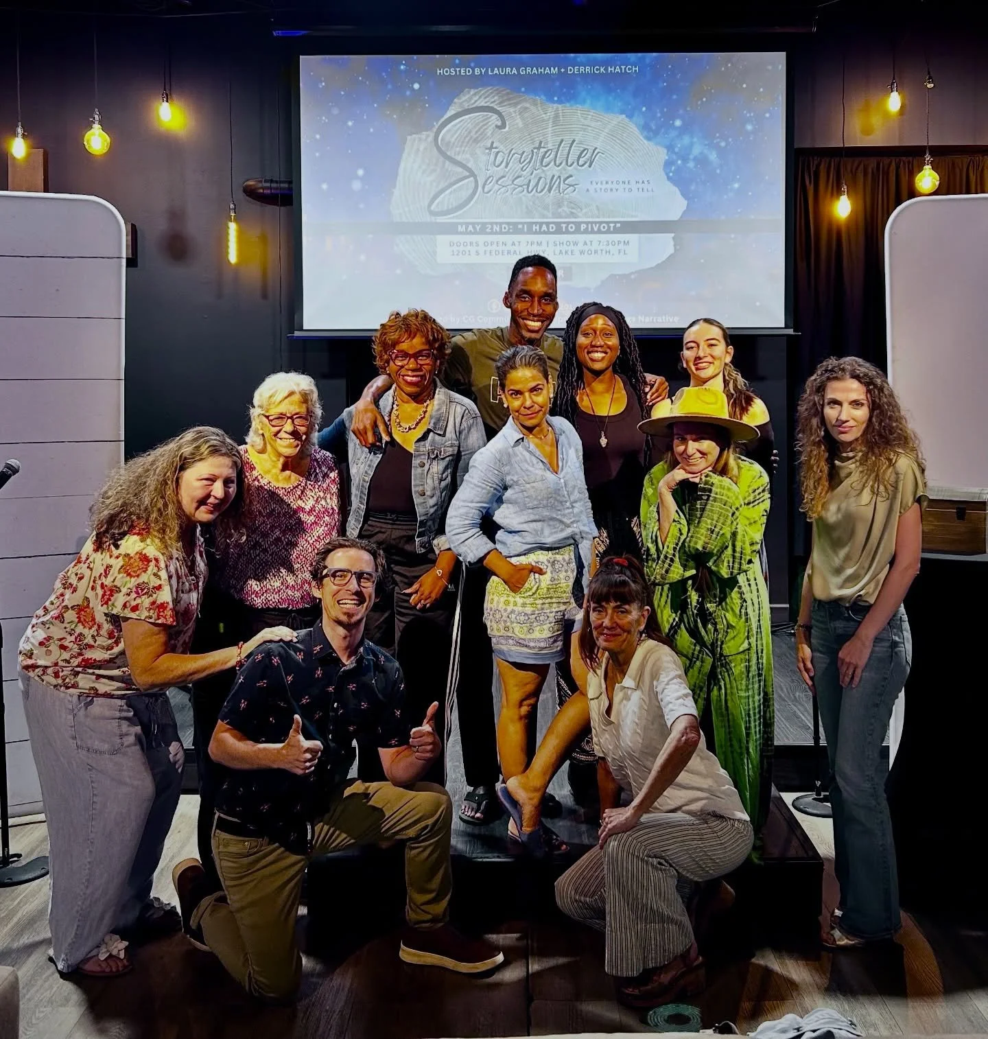 Another #storytellerssessions in the books!

10 storytellers shared their #ihadtopivot moments ranging from career changes to epiphanies and major life shifts. 

@lcgtheatre and I work hard to create a space where people can grow in their public spea