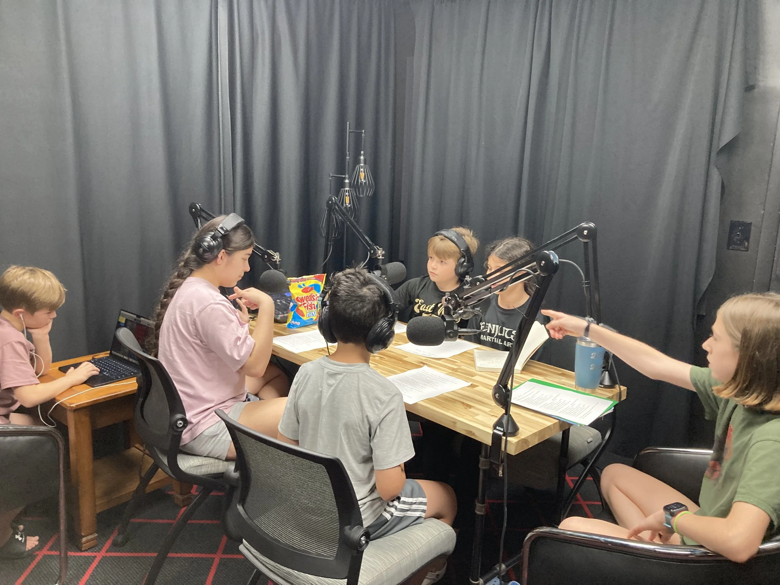Creative Arts Academy homeschool podcasting class with Derrick Hatch from All Things Narrative in Lake Worth, Florida