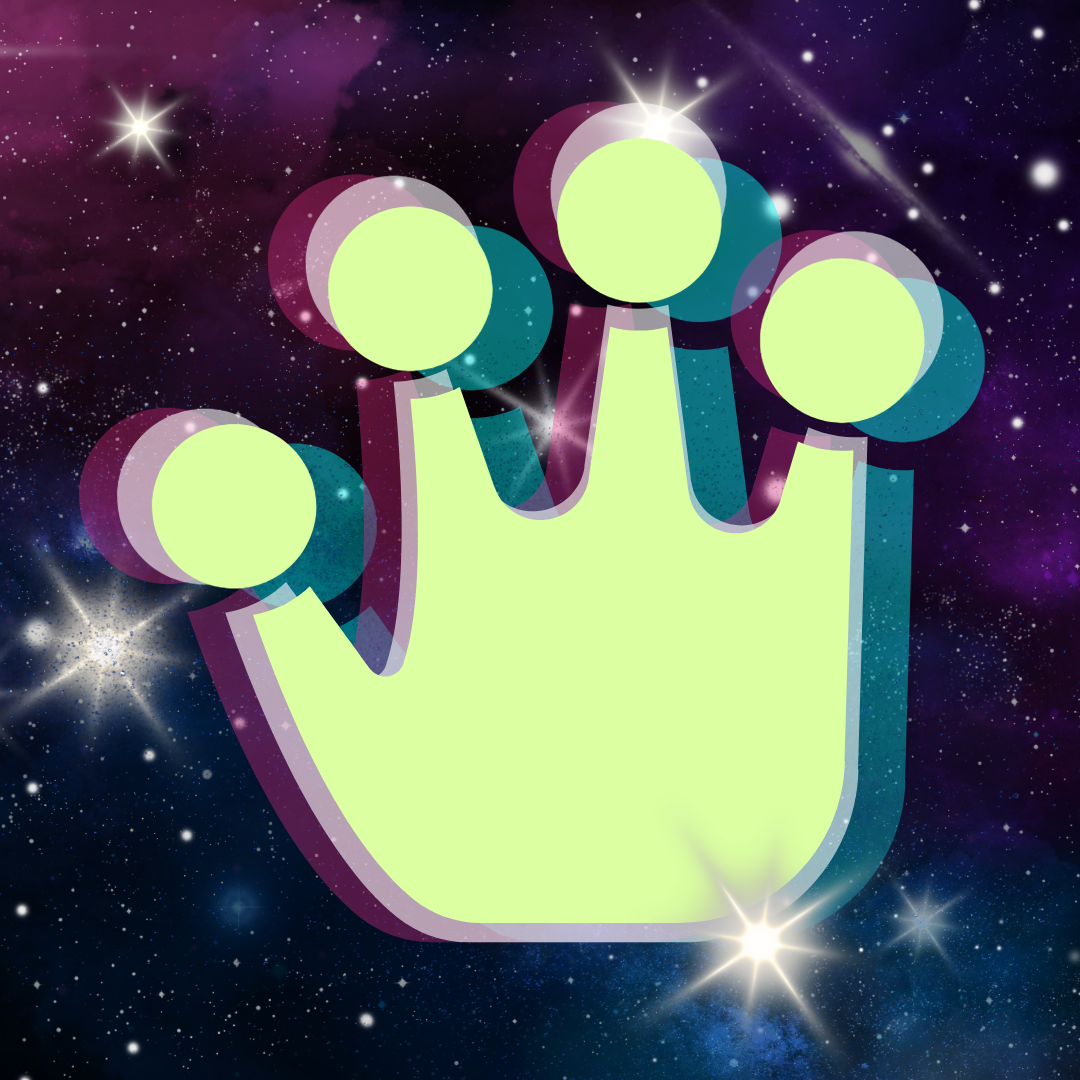 Alien hand in space logo