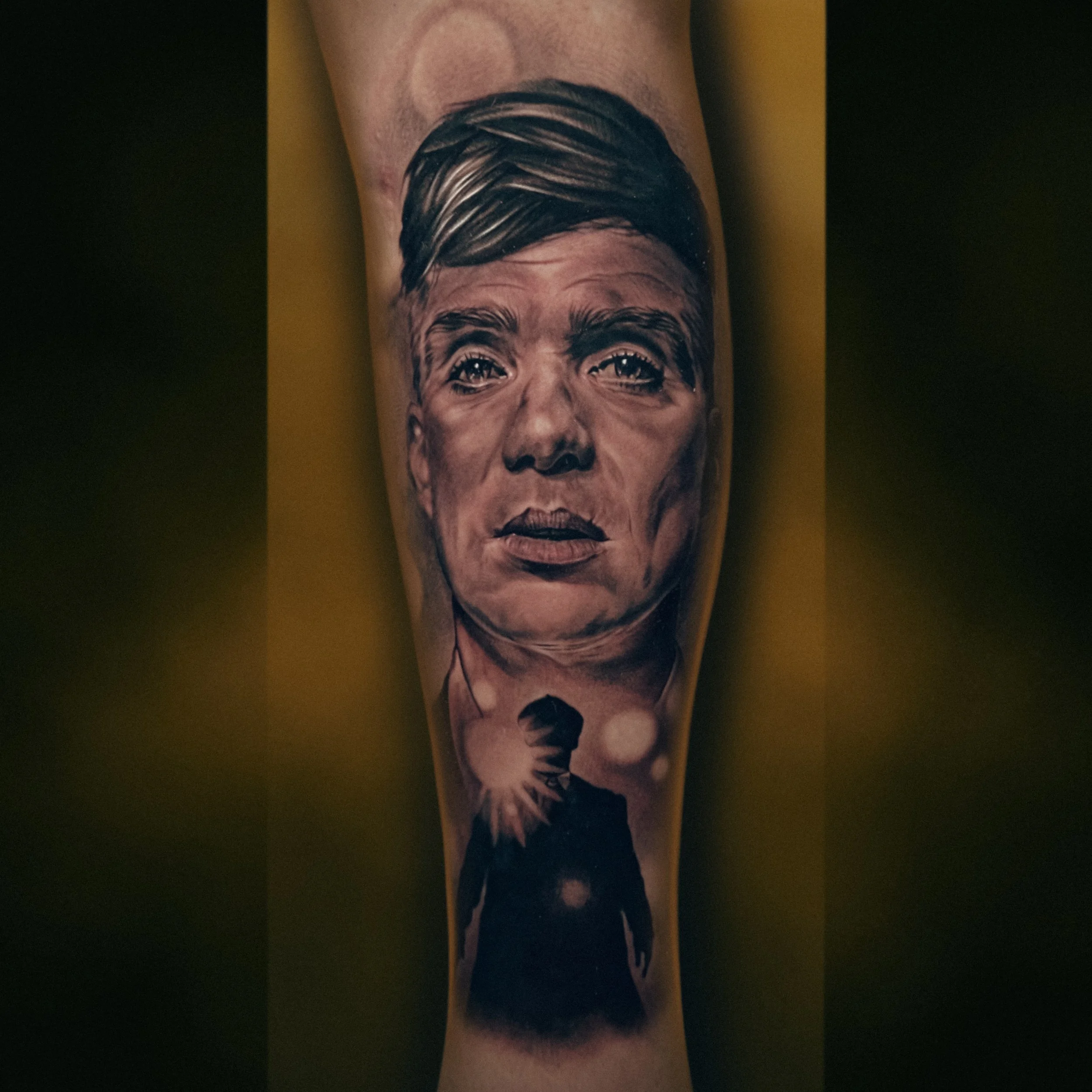 Black and Grey Realism Peaky Blinders Tattoo.JPG