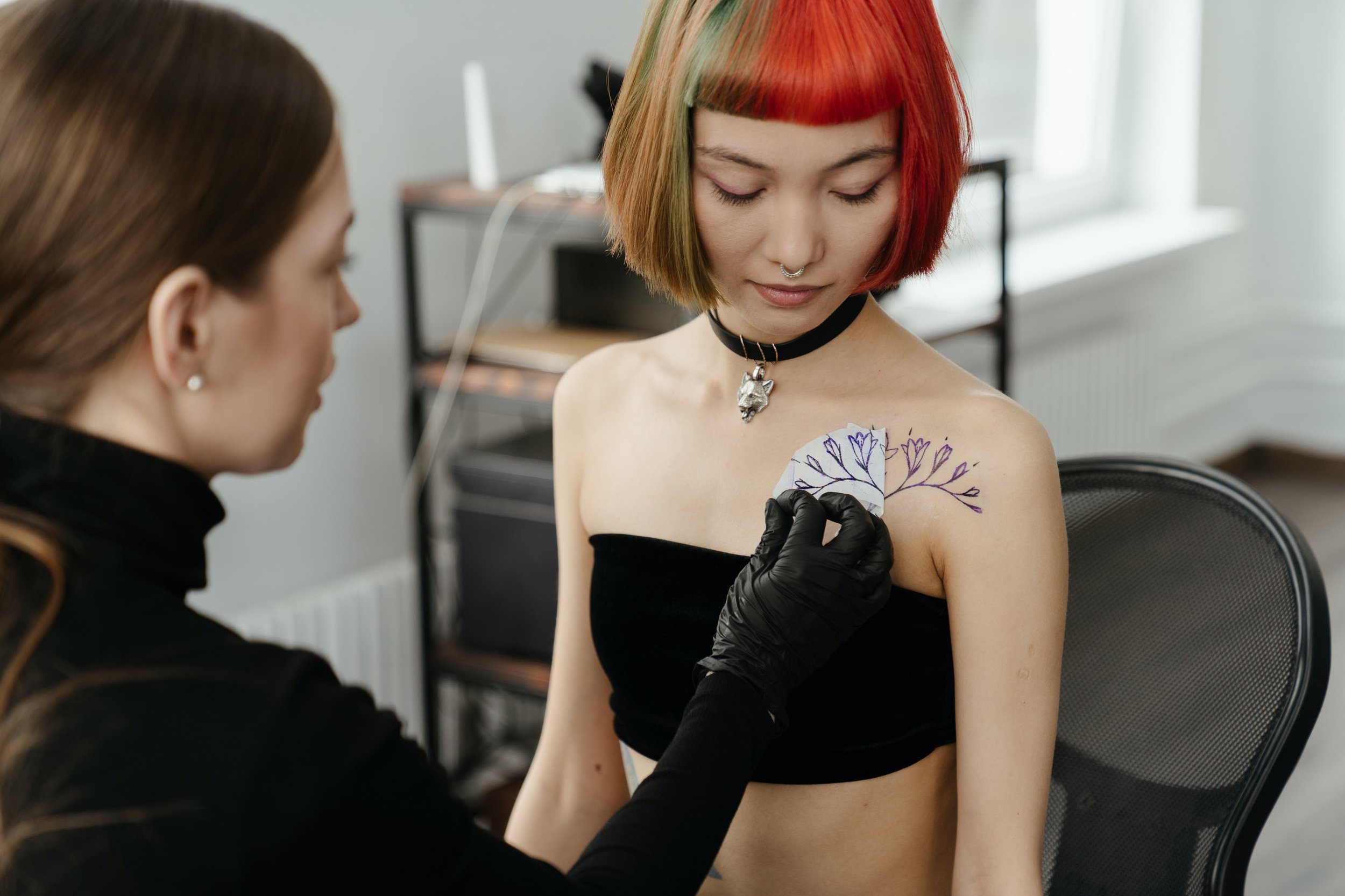 Dotwork Symbolic Flower tattoo on leg - Best Tattoo Ideas Gallery