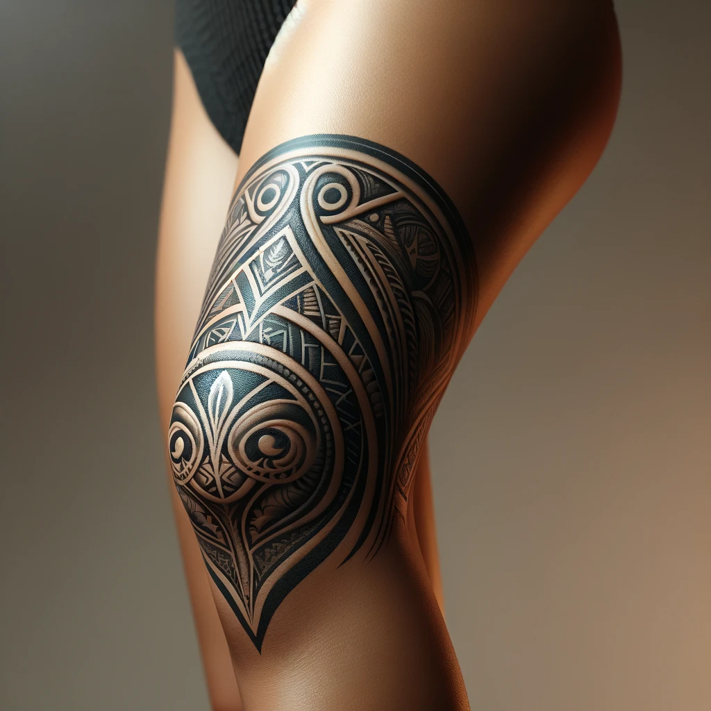 Traditional Tribal Leg Tattoo | Photo by Sherrie Thai of Sha… | Flickr