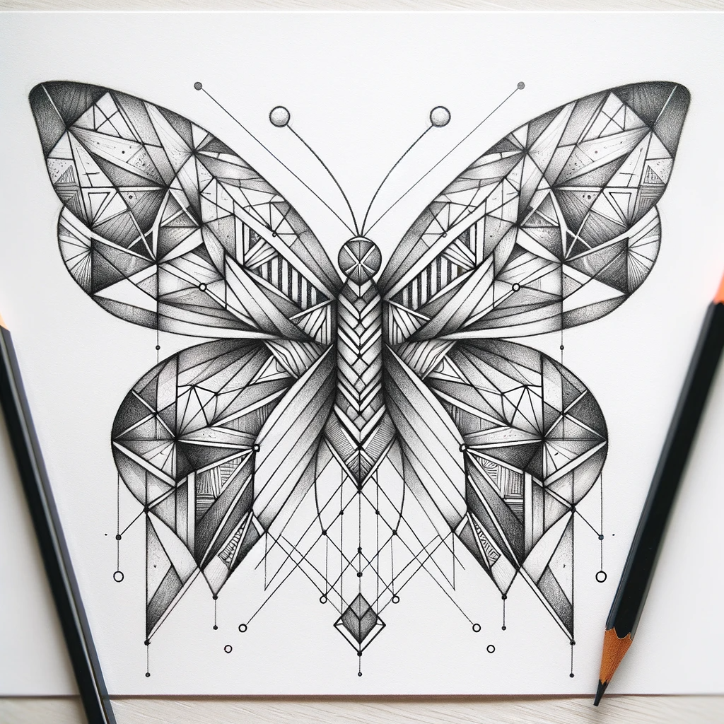 Butterfly Line Drawing Tattoos