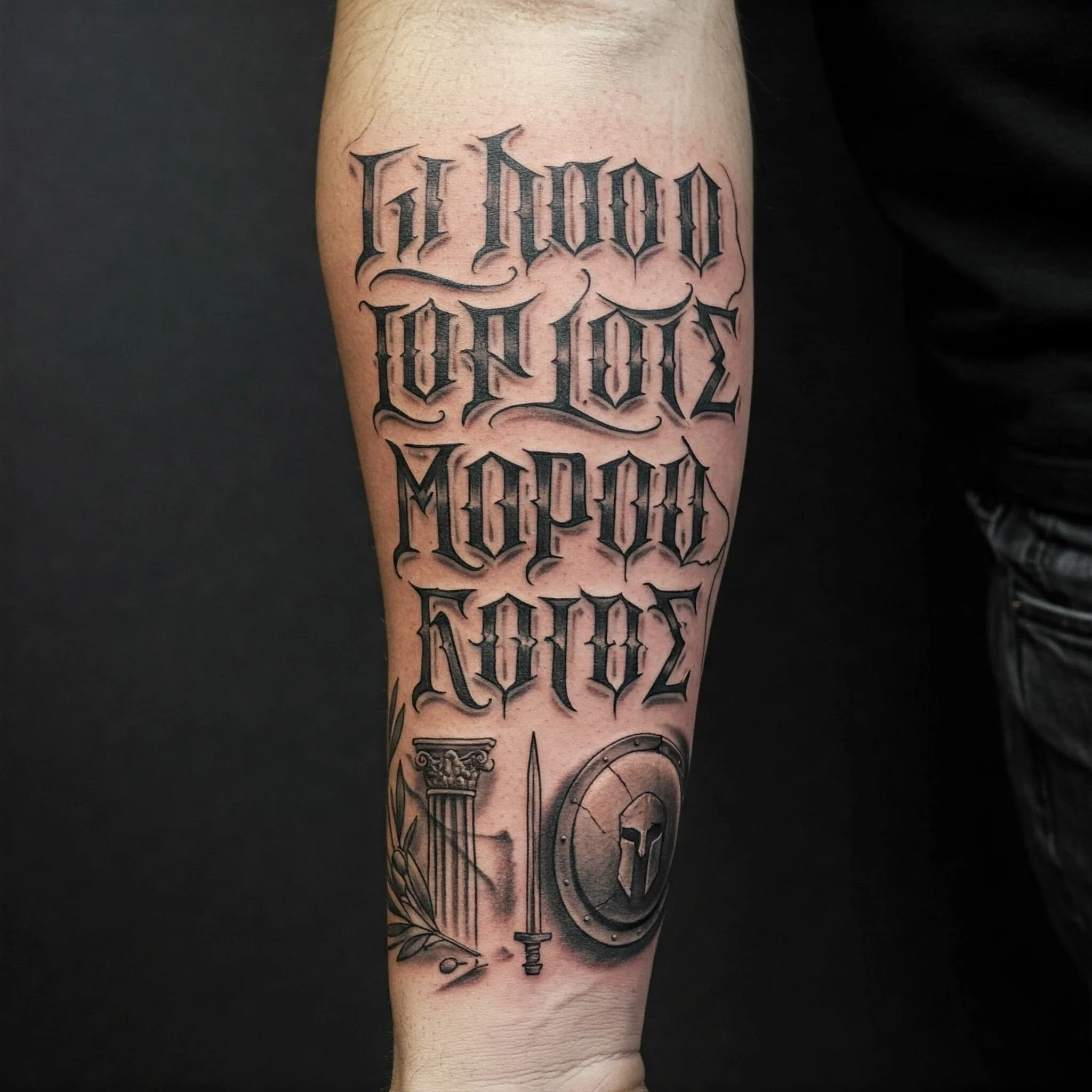 Greek Script Tattoos Meaningful Designs Symbolism Certified Tattoo 
