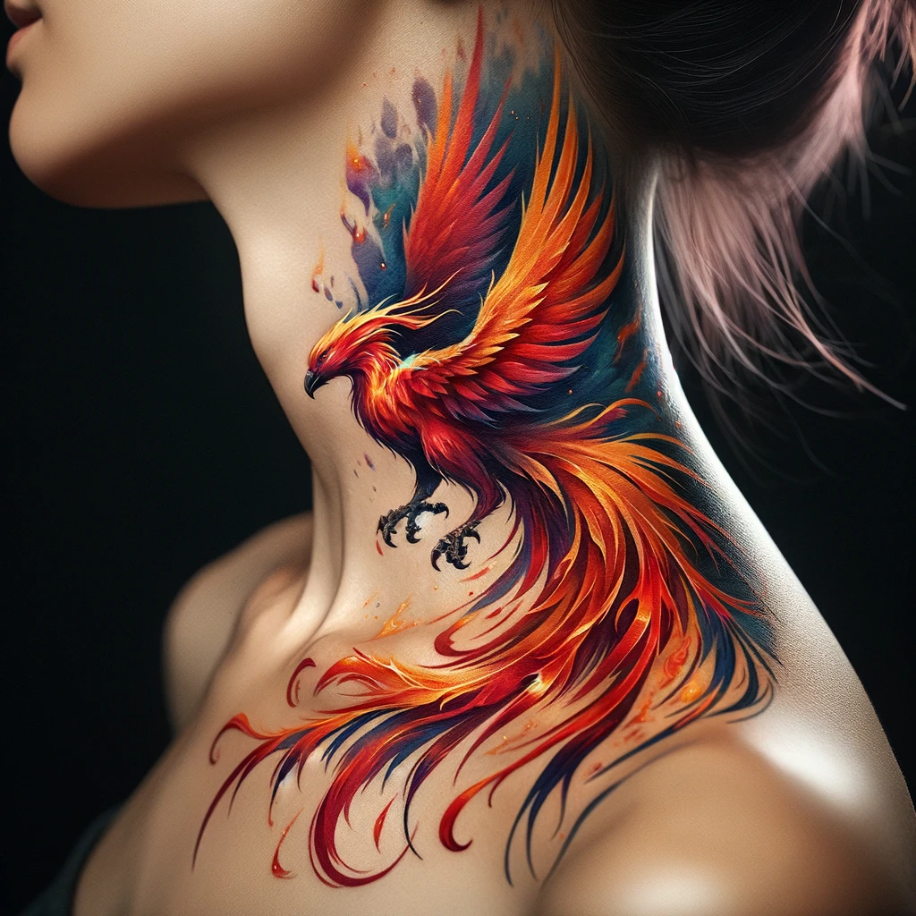 phoenix #tattoo #neck #tattoo brought to u by #artist @dainkpusha #inkflow  #inklife #cleanwork #dopeink #inkwork #ink on @blackedoutjeeper… | Instagram