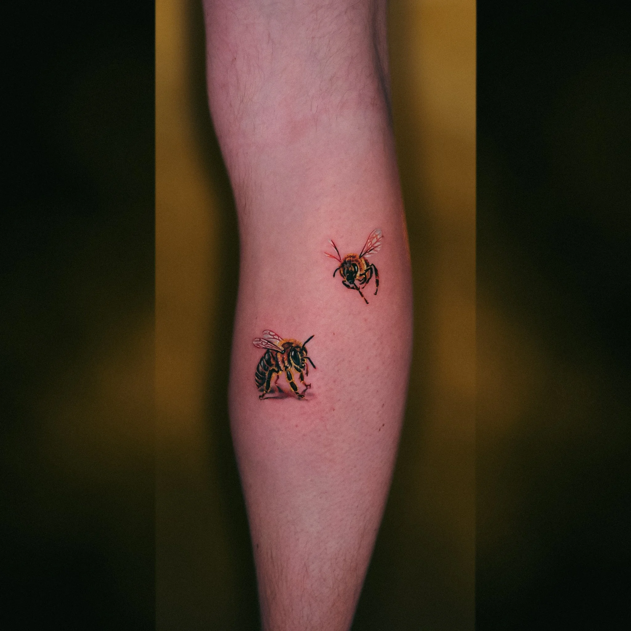 Color Realism Bees Tattoo.JPG