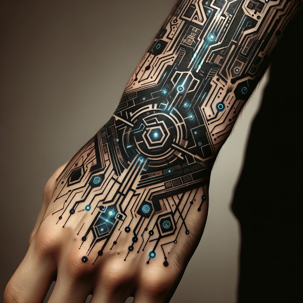 AI Art Generator: Fantasy tattoos with sci fi ideas