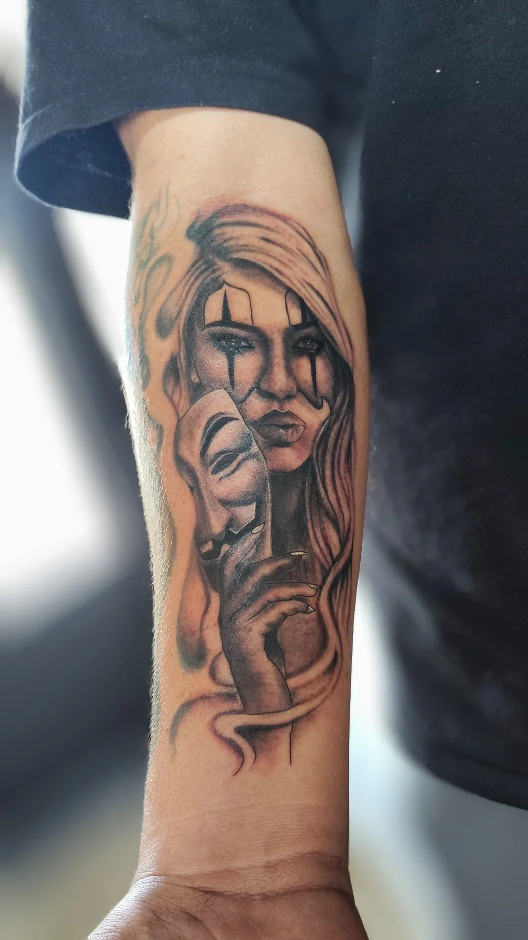 Woman and Mask Tattoo.jpg