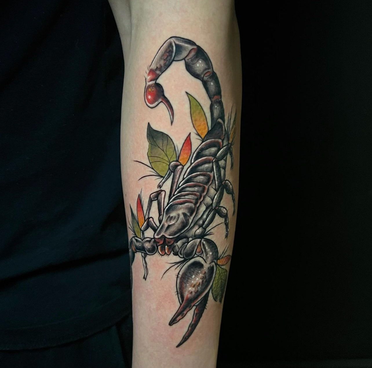 Tattoo uploaded by Paula Zeikmane • Traditional scorpion tattoo, artist  unknown /via tattoo-journal.com #traditional #scorpion • Tattoodo