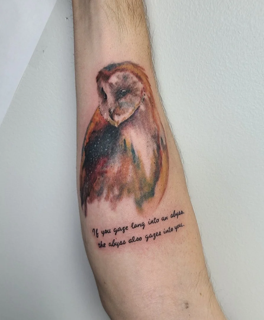 Owl and Script Tattoo.jpg