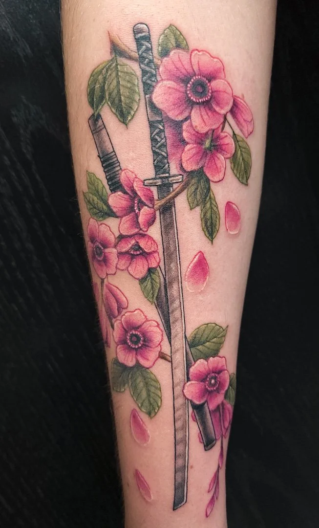 Katana and Cherry Blossom Tattoo.jpg