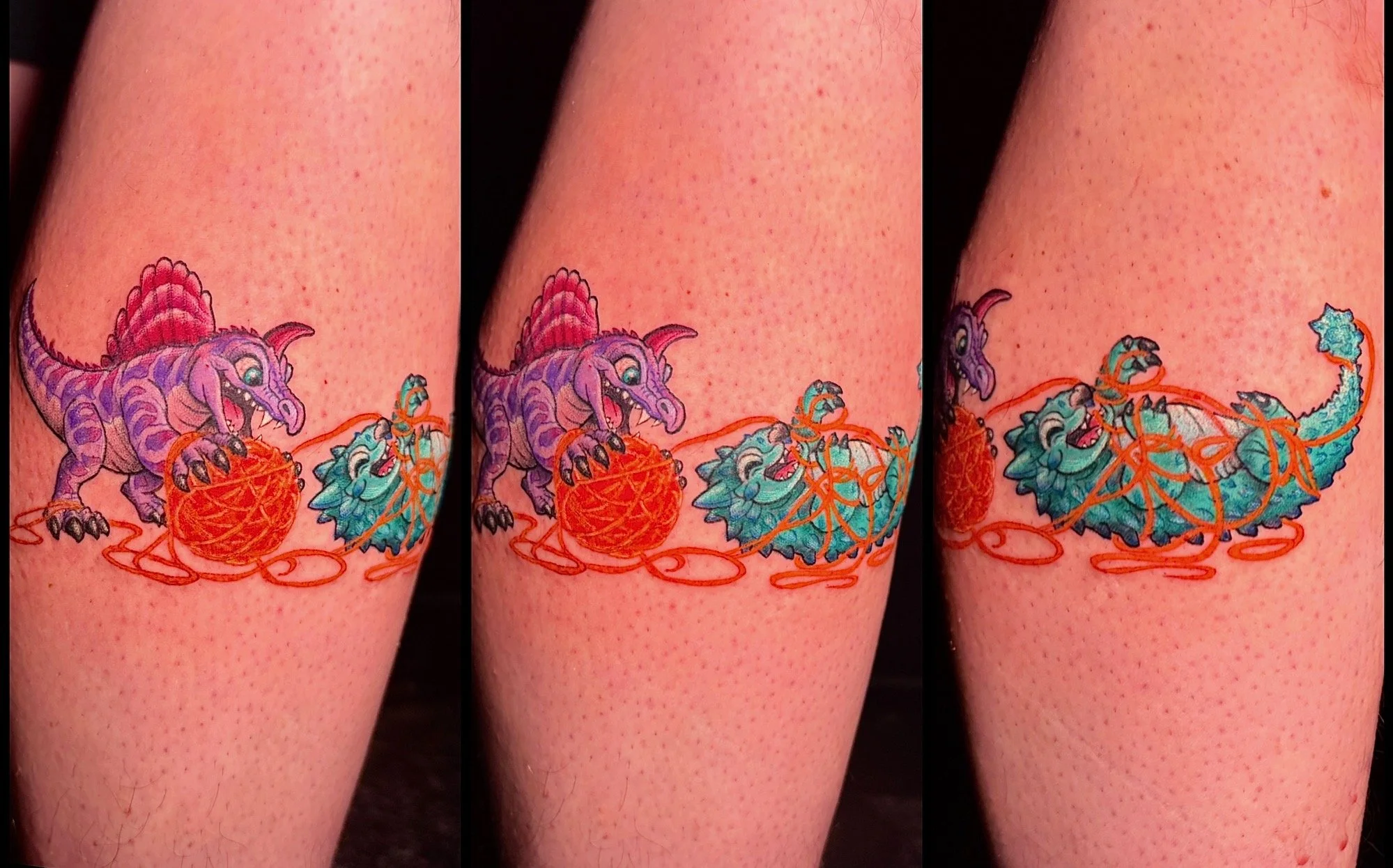 Color Cartoon Dinosaur Tattoo.jpeg