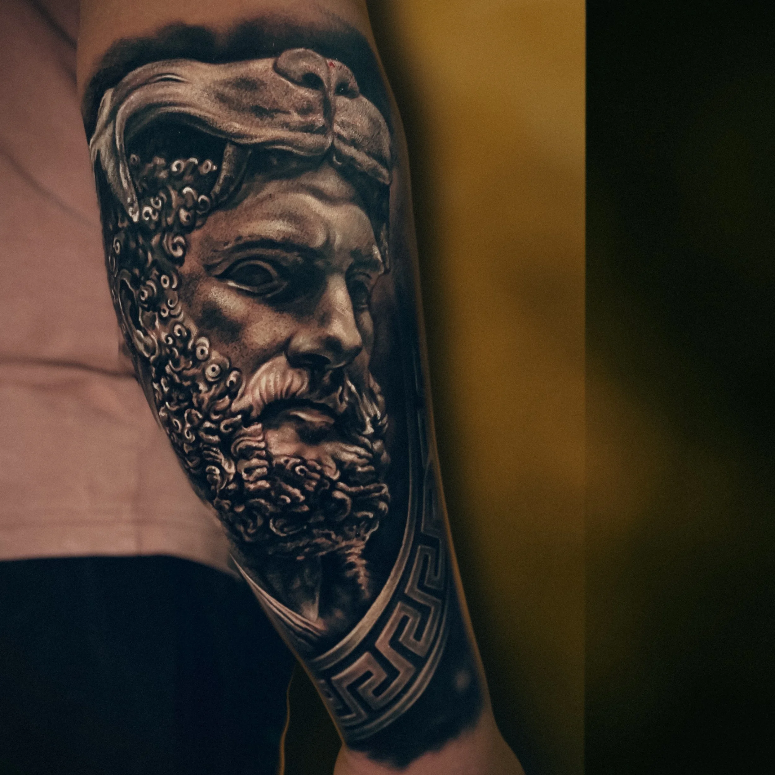 Black and Grey Realism Hercules Tattoo.JPG