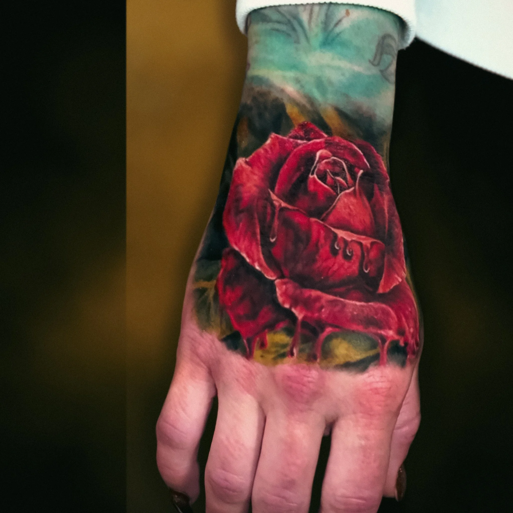 Color Realism Blood Rose Tattoo.JPG
