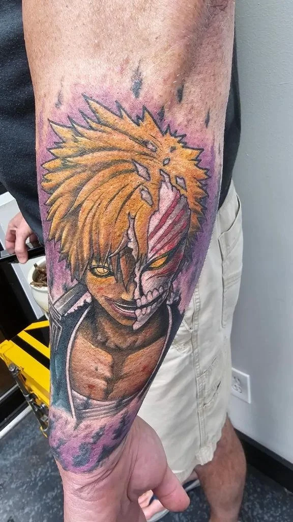 Custom Color Ichigo Kurosaki Tattoo.JPG