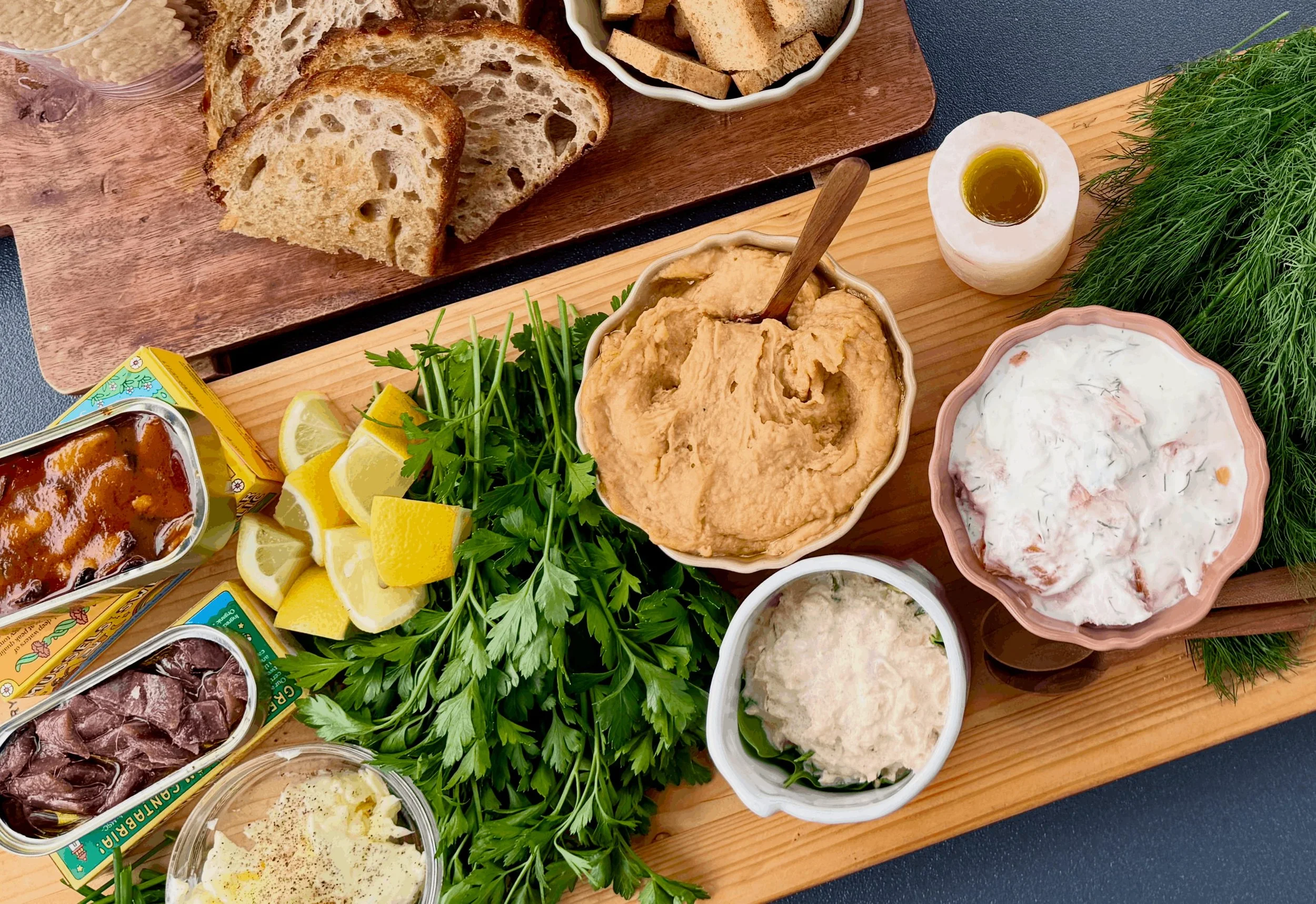 Seafood Toast Flights