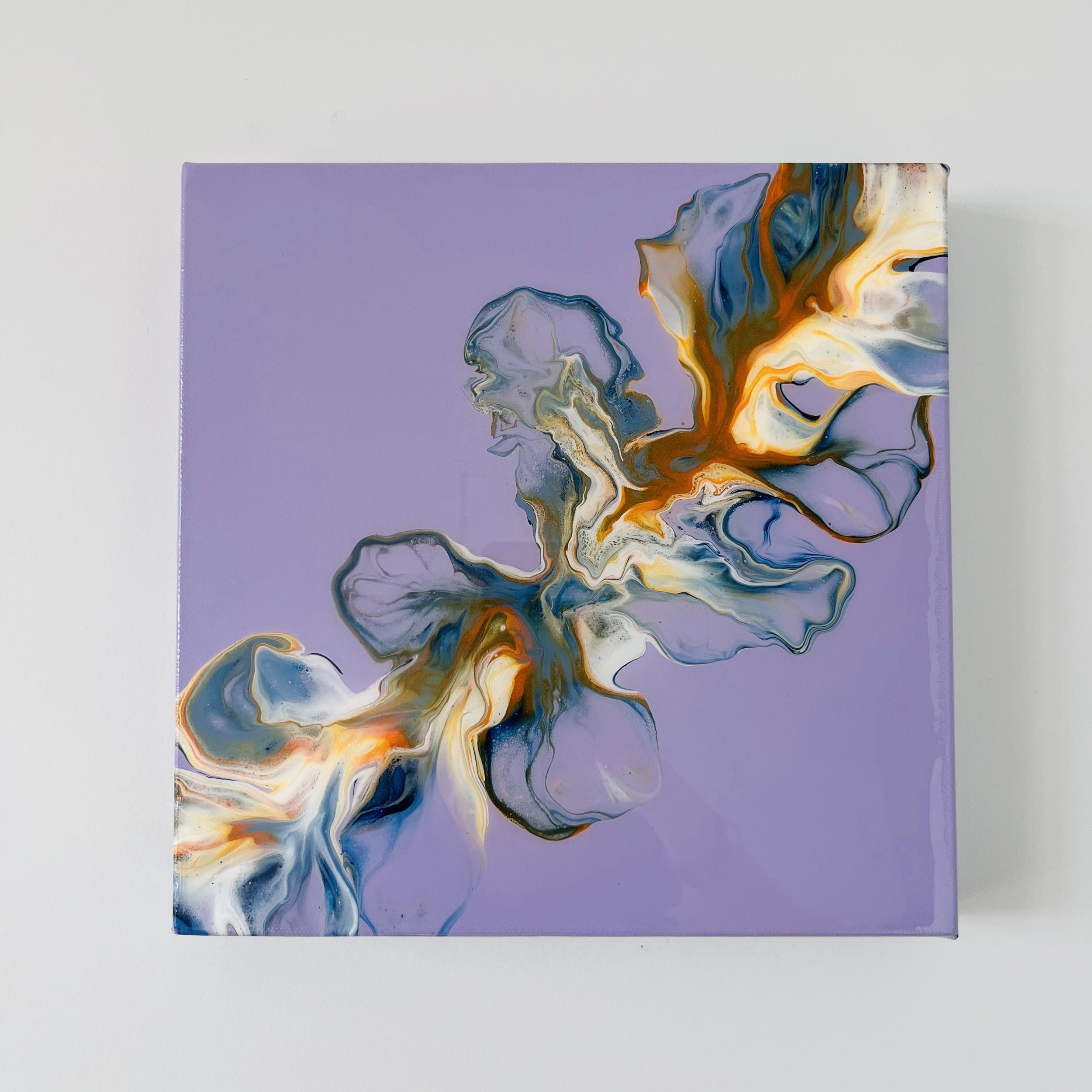 Violaceous Unique Fluid Art on Canvas 1 Kirsty Jane Designs..jpg
