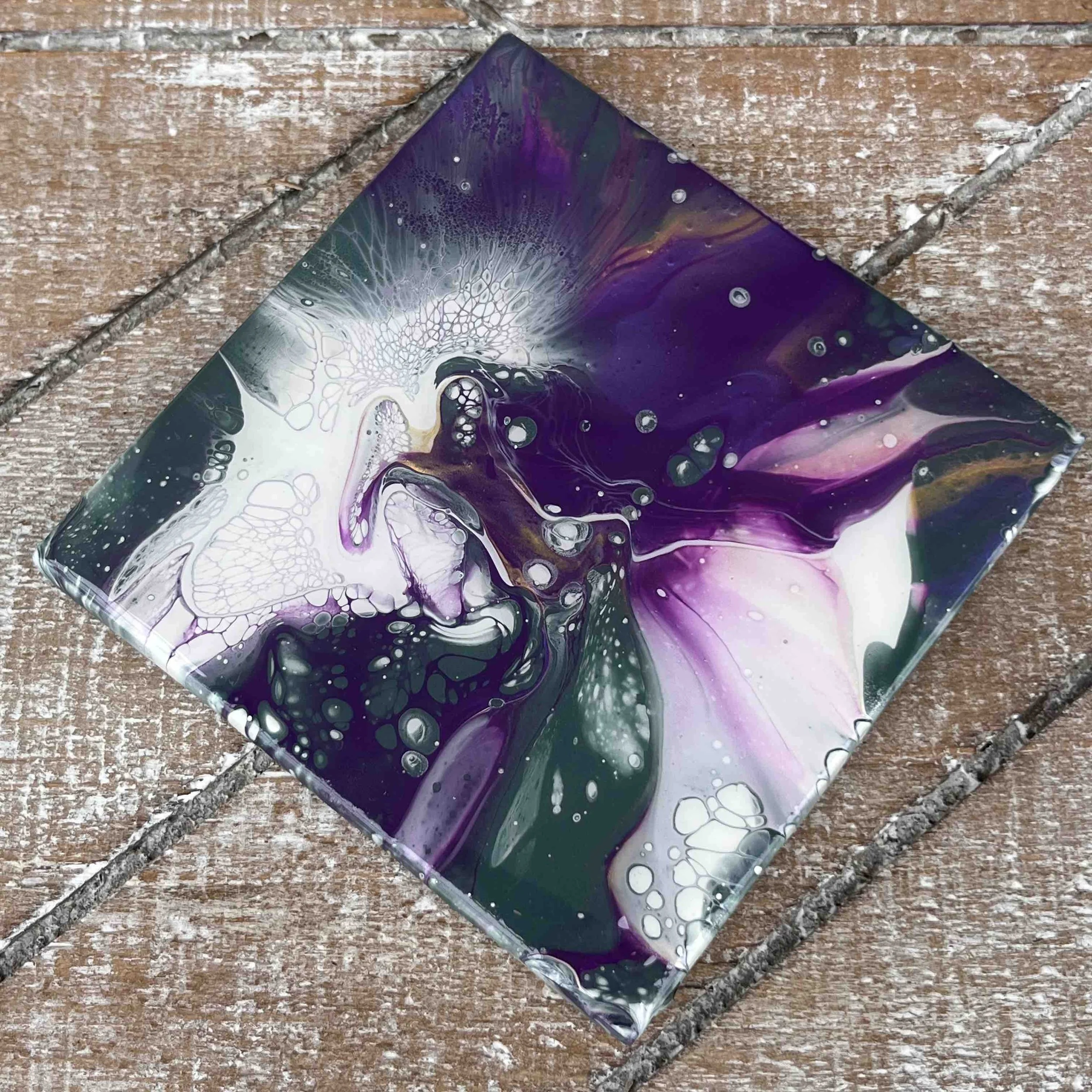 Golden Dreams Upcycled Unique Fluid Art Coasters 6 Kirsty Jane Designs.jpg