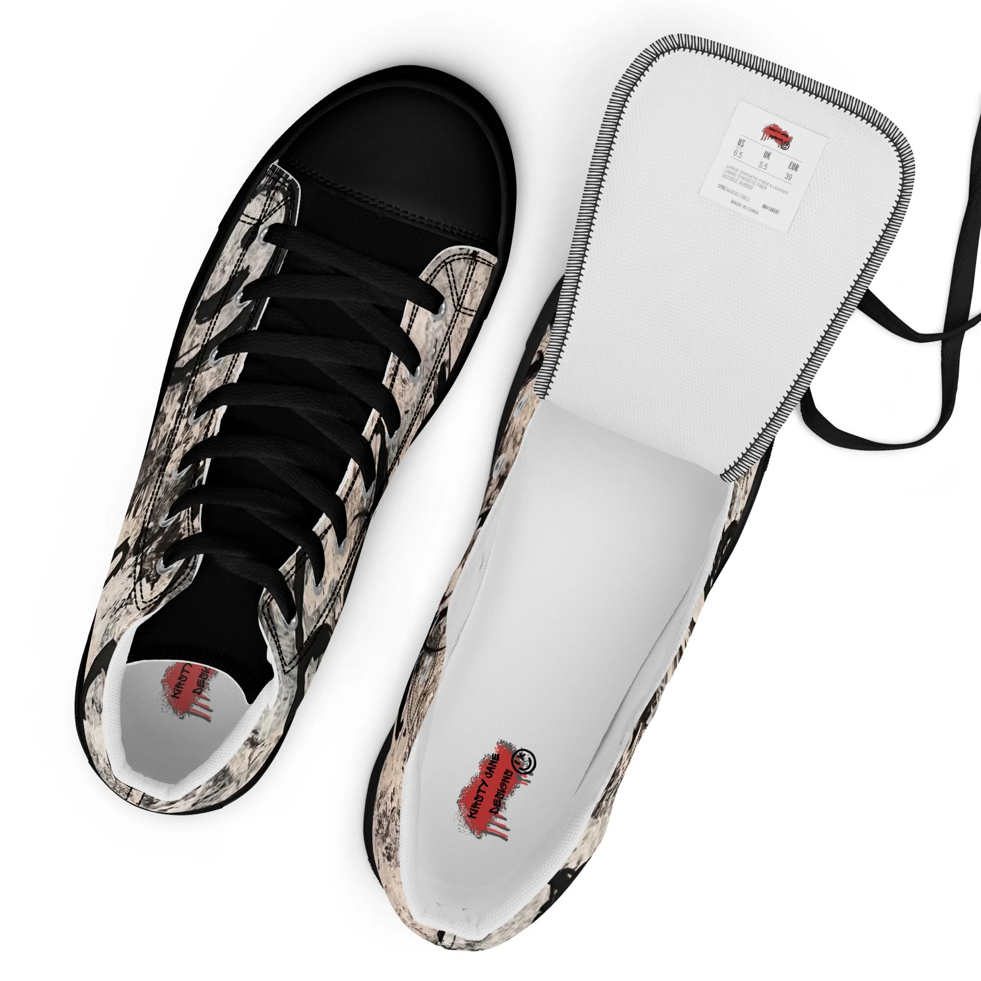 Inkstrike graffiti high-top sneaker from the KJD Graf-feet-i collection - bold street-art style with free shipping and Afterpay