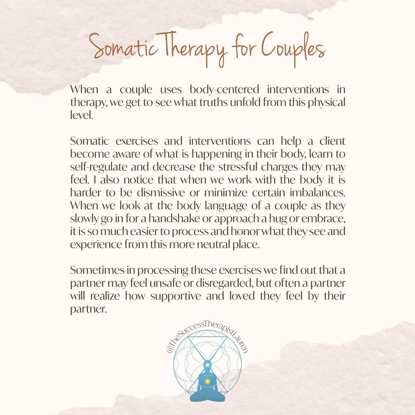 Click on link in bio for more information and for a free somatic couples therapy consultation. 

#couplestherapy #couplescounseling #somatic #somatictherapy #somaticpsychotherapy #psychotherapy #therapistsofinstagram #therapist #positivemindset