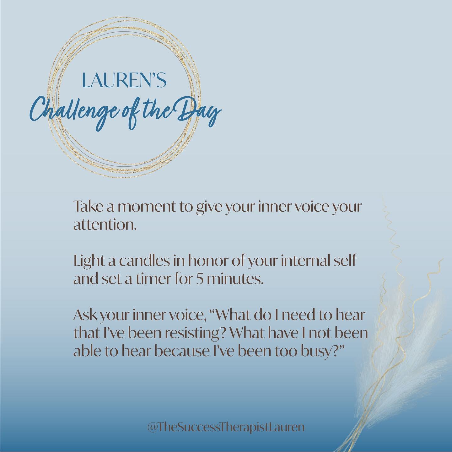 Today&rsquo;s challenge invites you to honor and nurture your inner voice

#positivemindset #innervoice #innerwisdom #wisdom #therapistsofinstagram #therapyiscool #psychotherapist #mindfulness #mindful