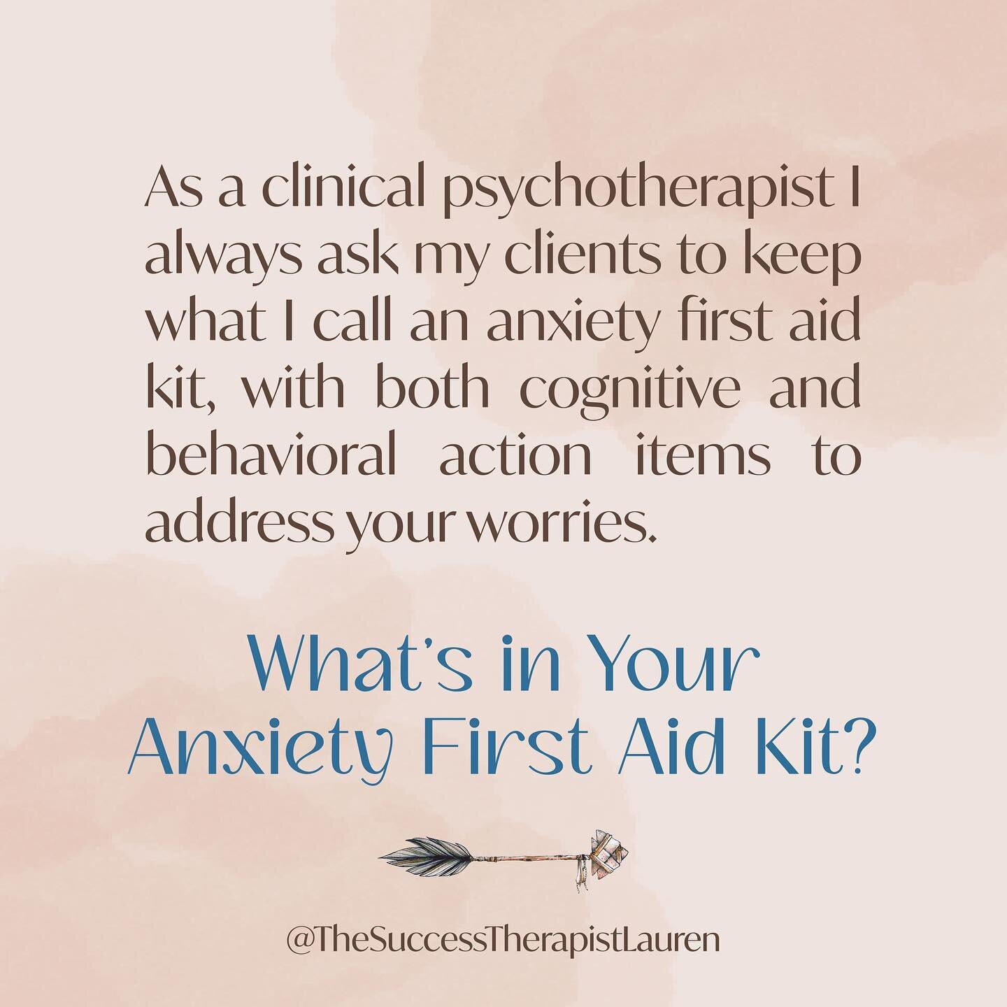 What&rsquo;s in your anxiety first aid kit?

#anxiety #anxietyfirstaid #anxietyfirstaidkit #anxietyrelief #anxietyawareness #anxietysupport #anxietyrecovery #therapistsofinstagram #therapyworks