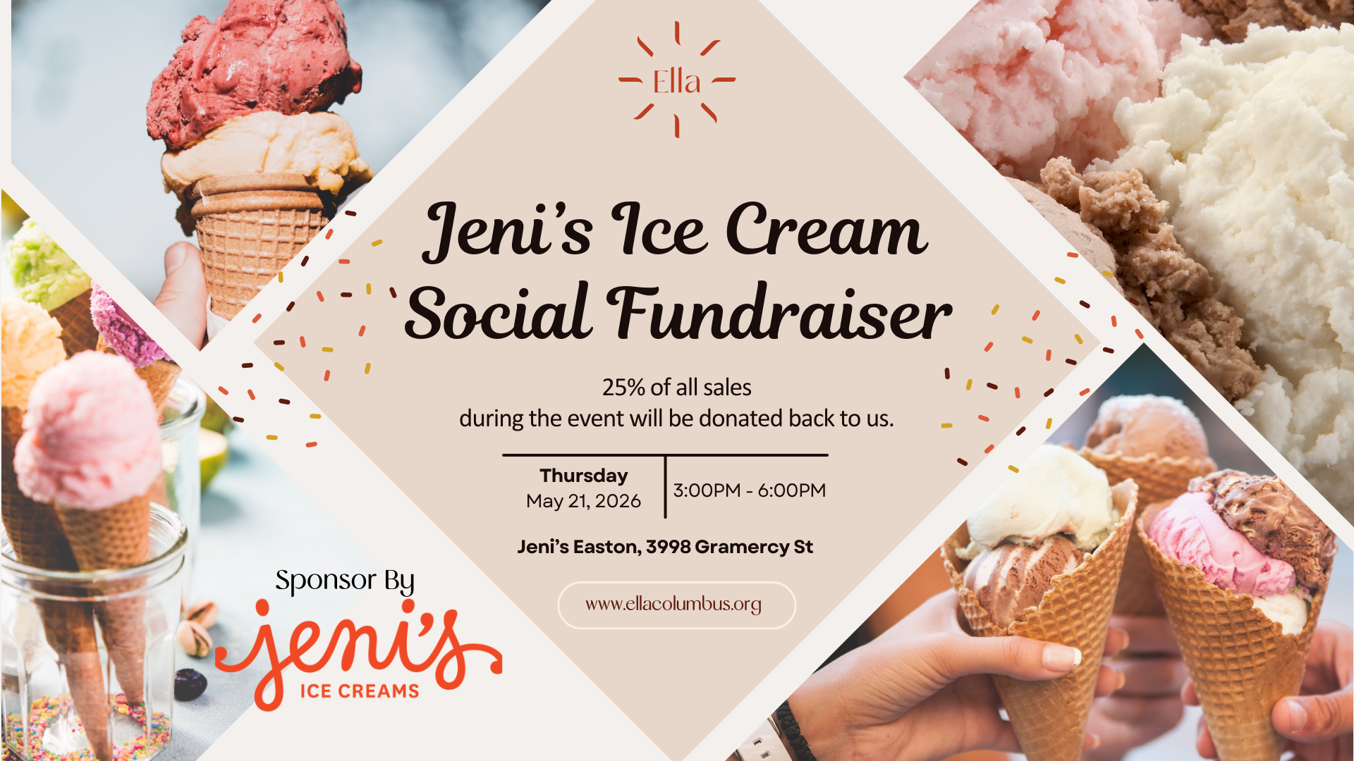 ELLA Ice Cream Social Fundraiser at Jeni’s