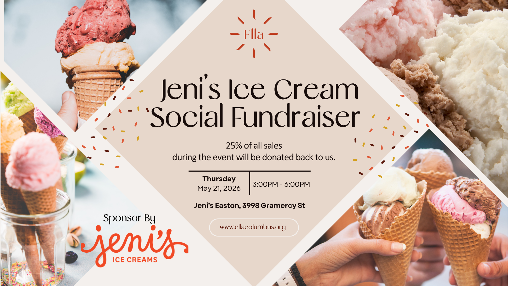 ELLA Ice Cream Social Fundraiser at Jeni’s