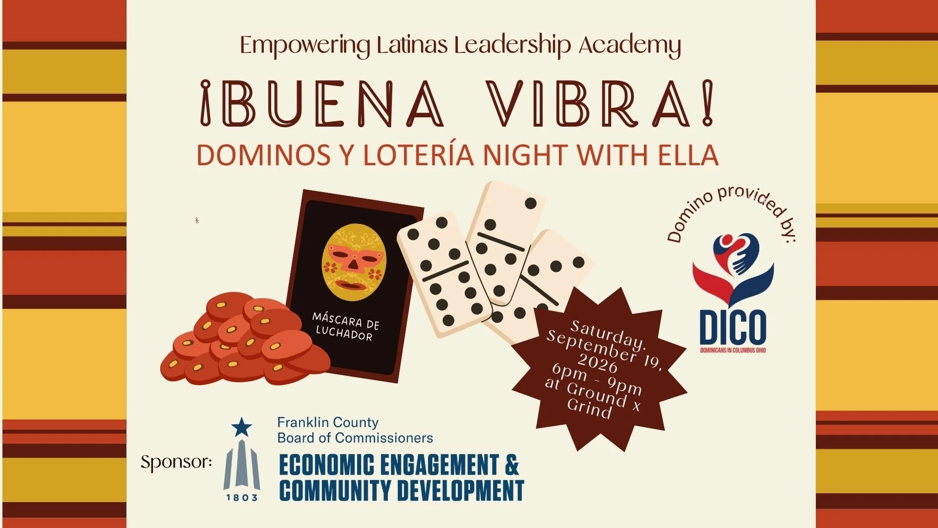 ¡Buena Vibra! Dominos y Lotería Night with ELLA
