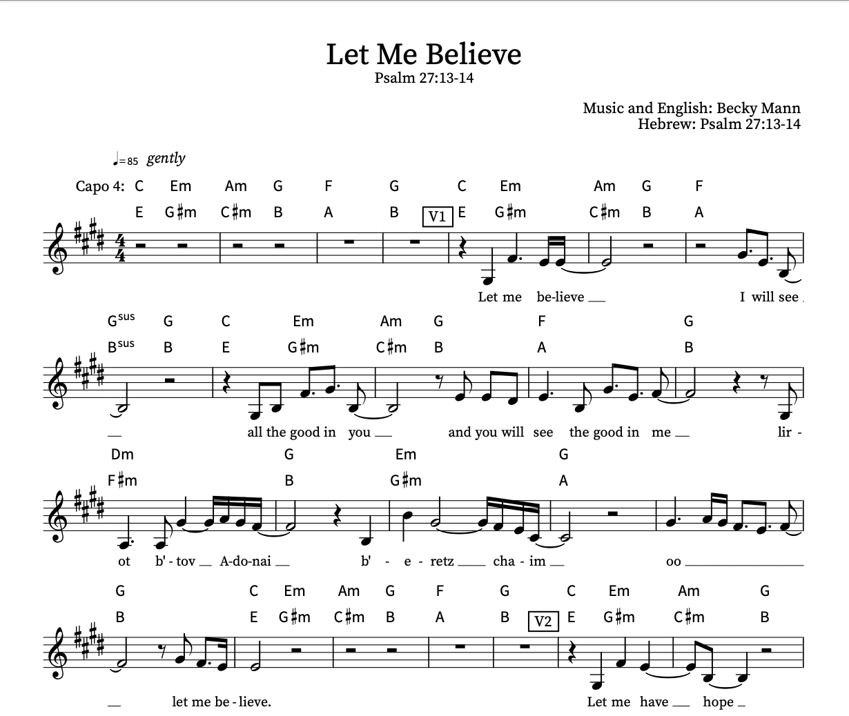 Let Me Believe (Psalm 27:13-14)