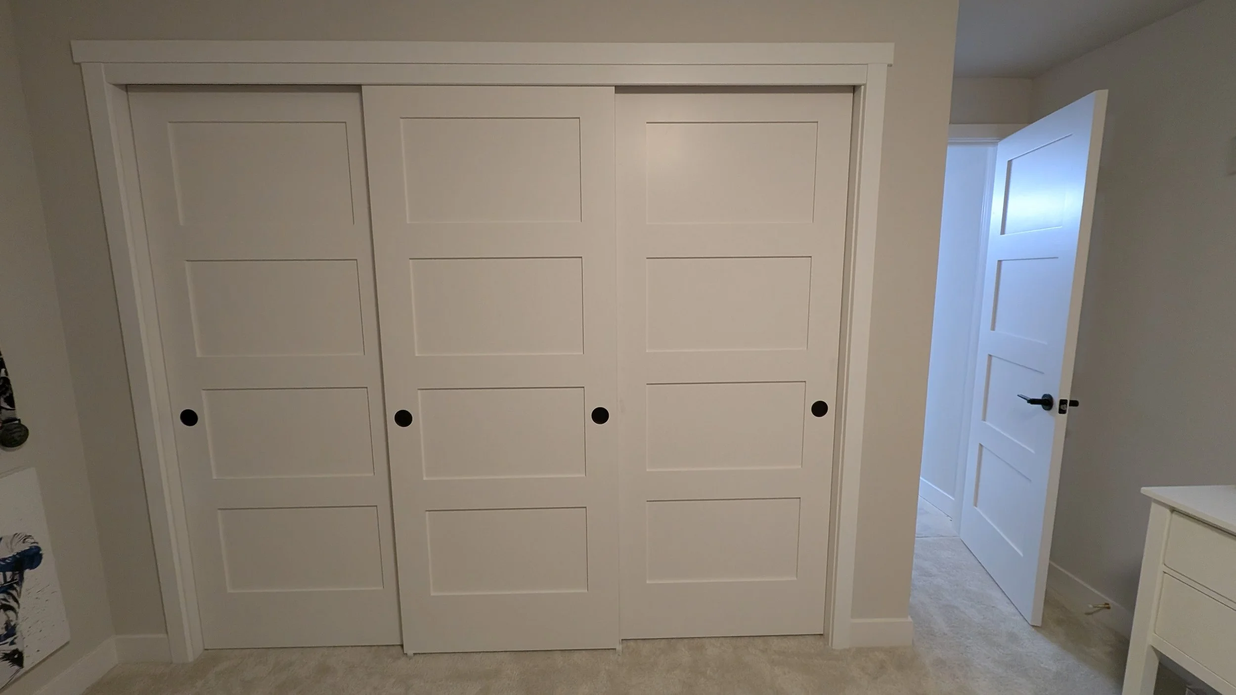 Bespoke door installation, trim, baseboards