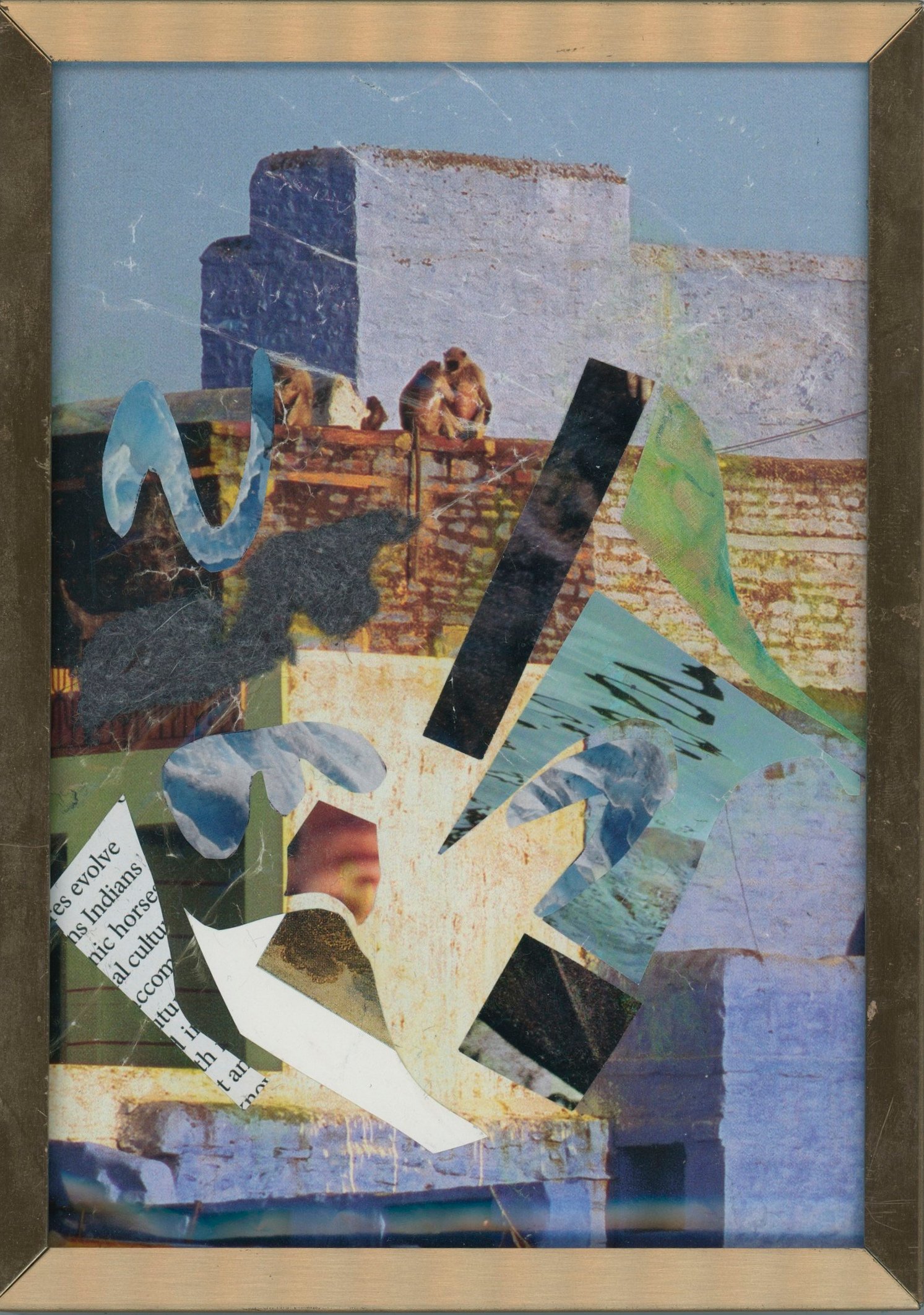 untitled / multimedia analog collage (2022) framed