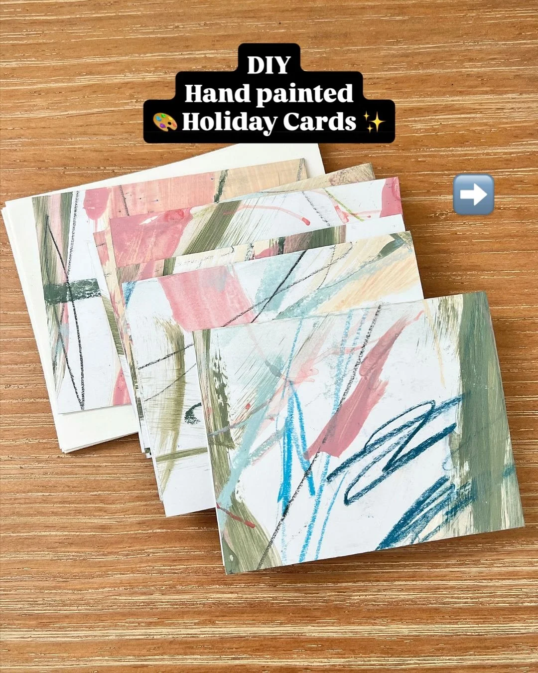 ✨LINK IN BIO to sign up for the workshop! 🎨
👇 DIY hand painted holiday cards👇
1) Start off with a large, thick piece of paper
*I recommend 18x24&rdquo; 100lb Bristol
2) Choose a FEW of your fav colors!
*I recommend a neutral, a red tone, a green t