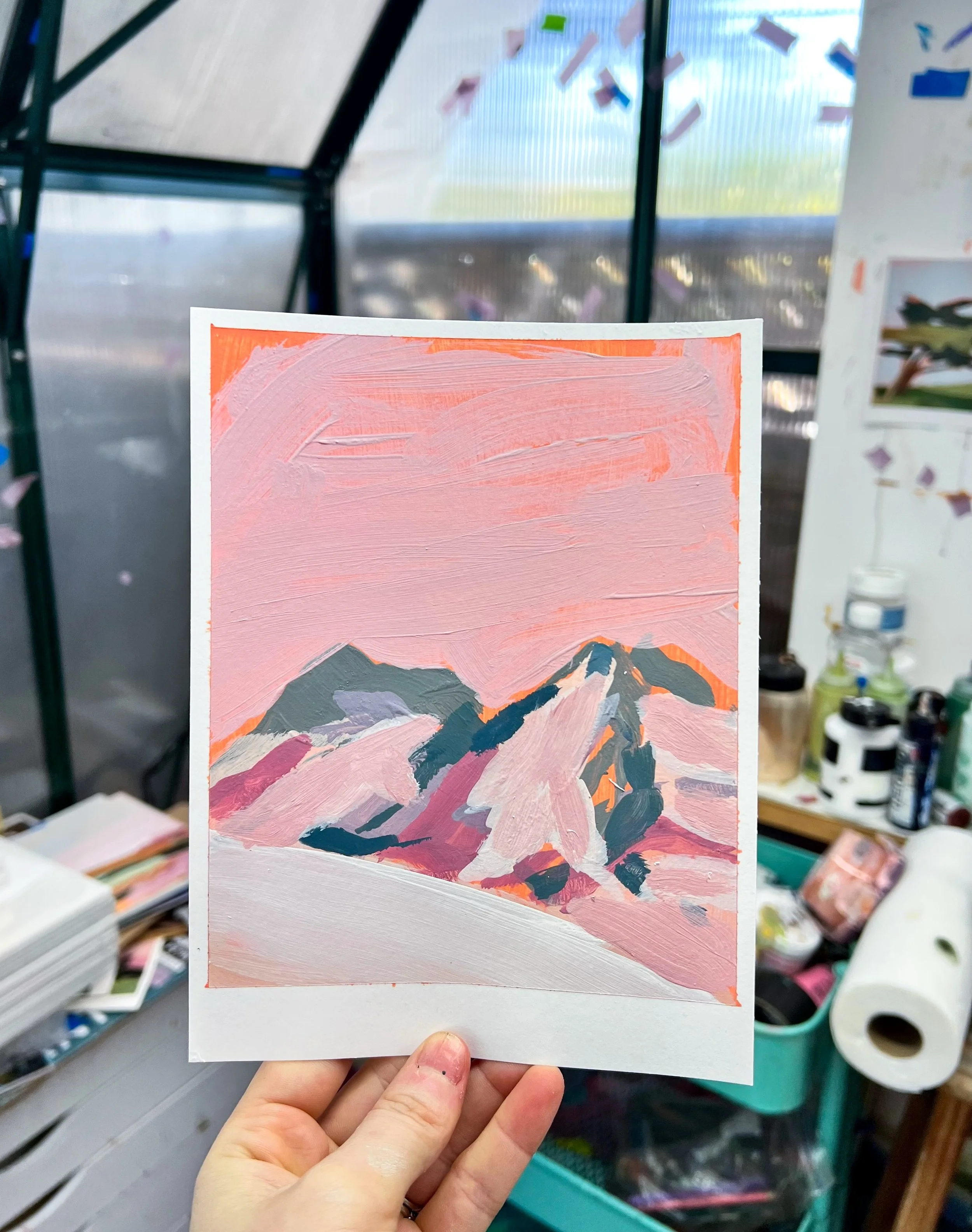 Here are some mountains for your enjoyment ⛰️😎

#landscapeartist #mountainart #mountainscalling #natureinspiredart #smallart