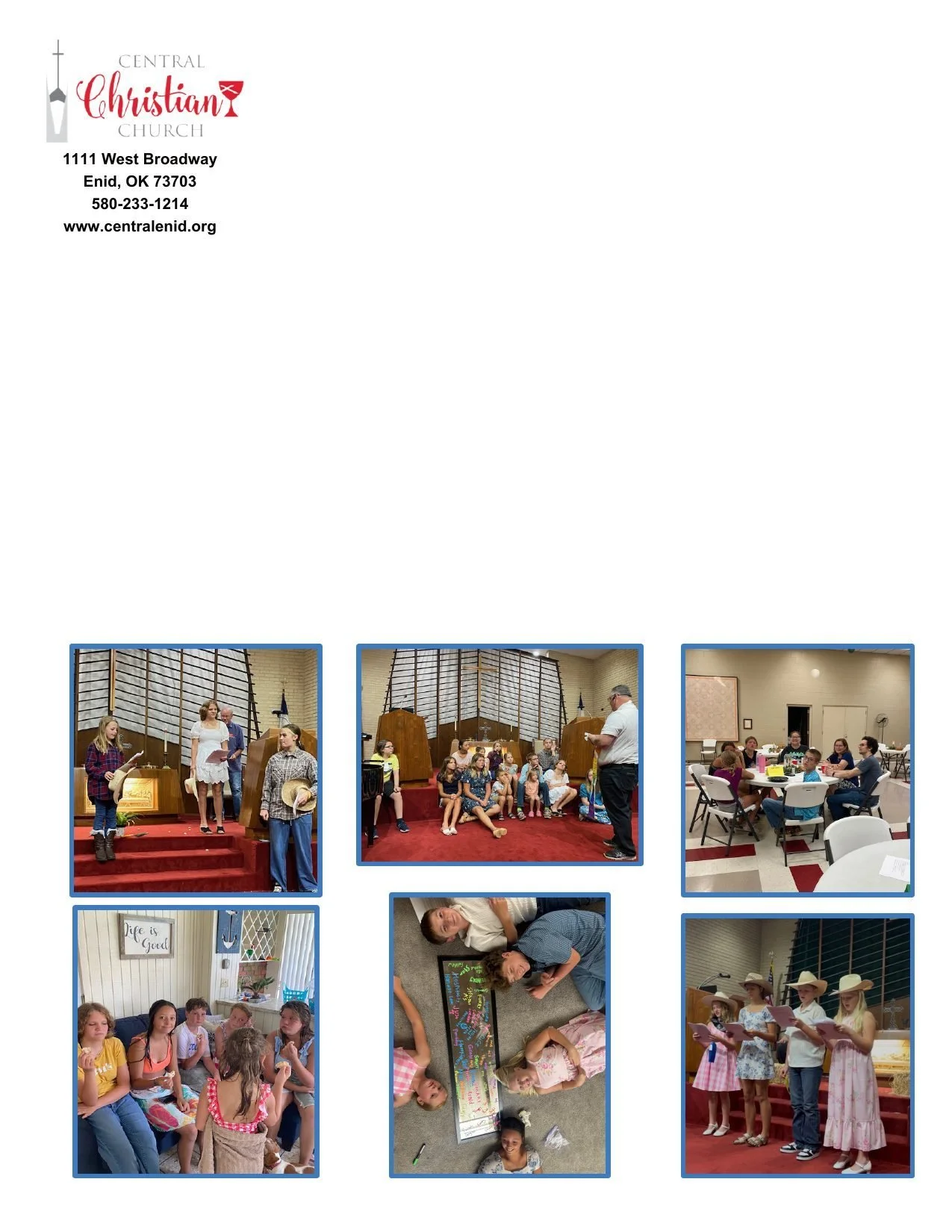 Page 4 … Begins: 1111 West Broadway Enid, OK 73703…