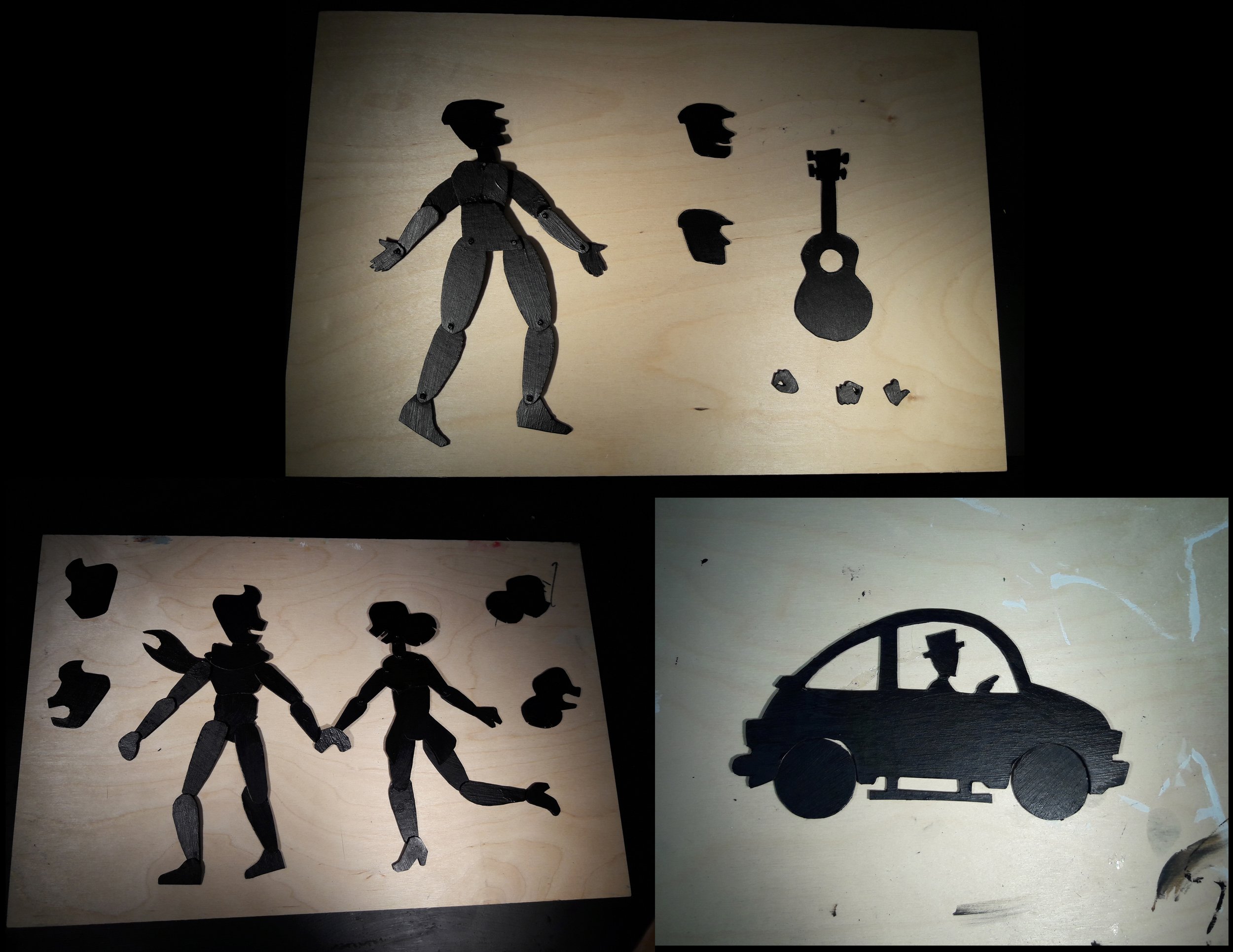 FINAL CUTOUT PUPPETS
Made using blackboard and rivets