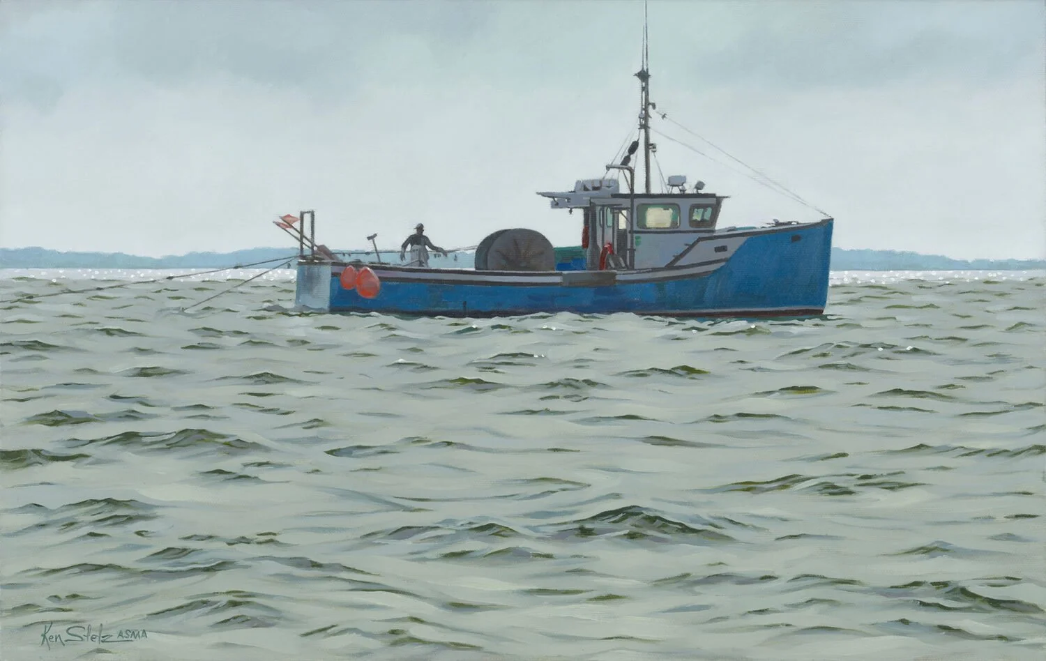  The Blue Boat  — Ken Stetz — oil — 12x19 inches — $2,250