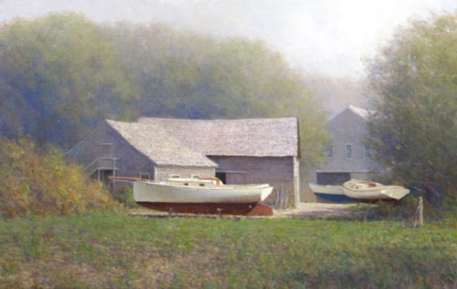 Spring in the Boatyard - 22x14 - oil