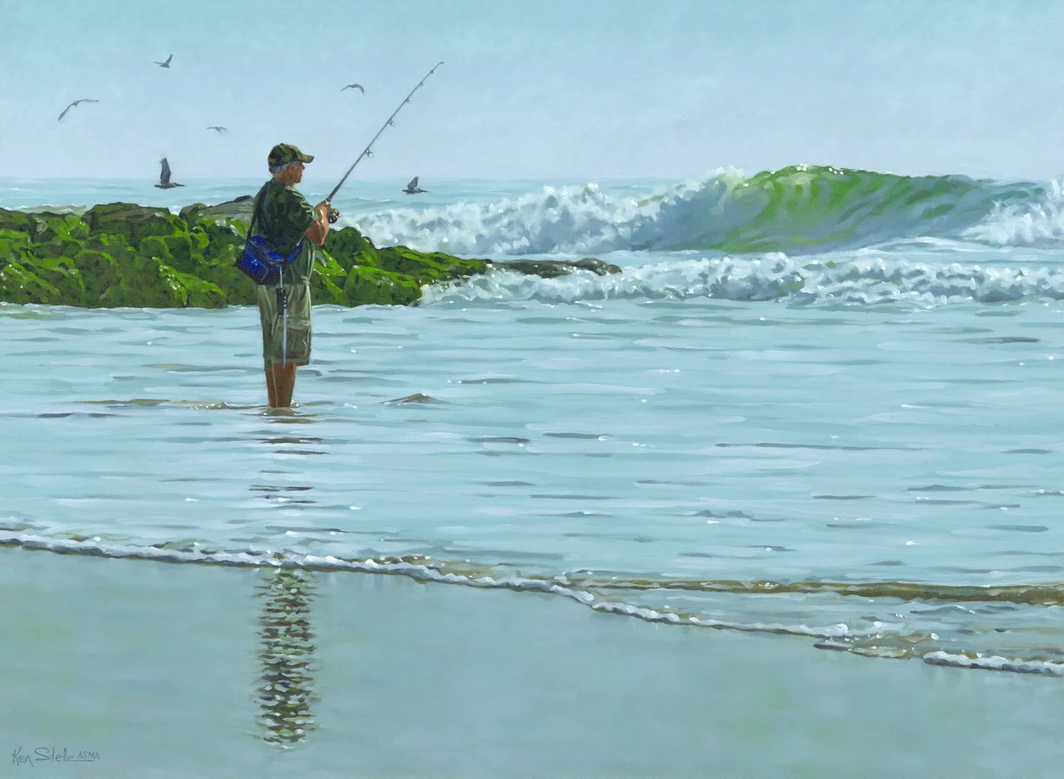 MERIT AWARD:  Surf Fish  — Ken Stetz — oil — 22 x 30 inches