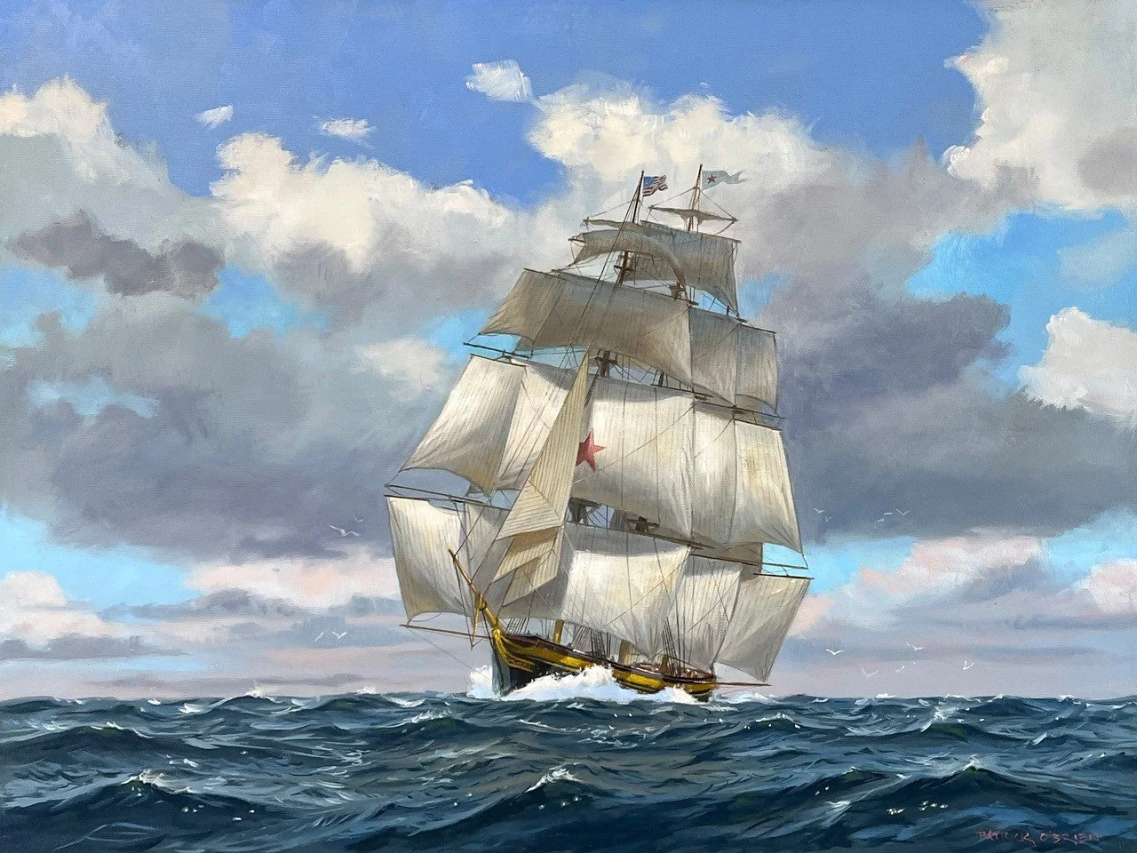  Red Star Line  — Patrick O'Brien — oil— 18x24 inches — $7,500 sale pending