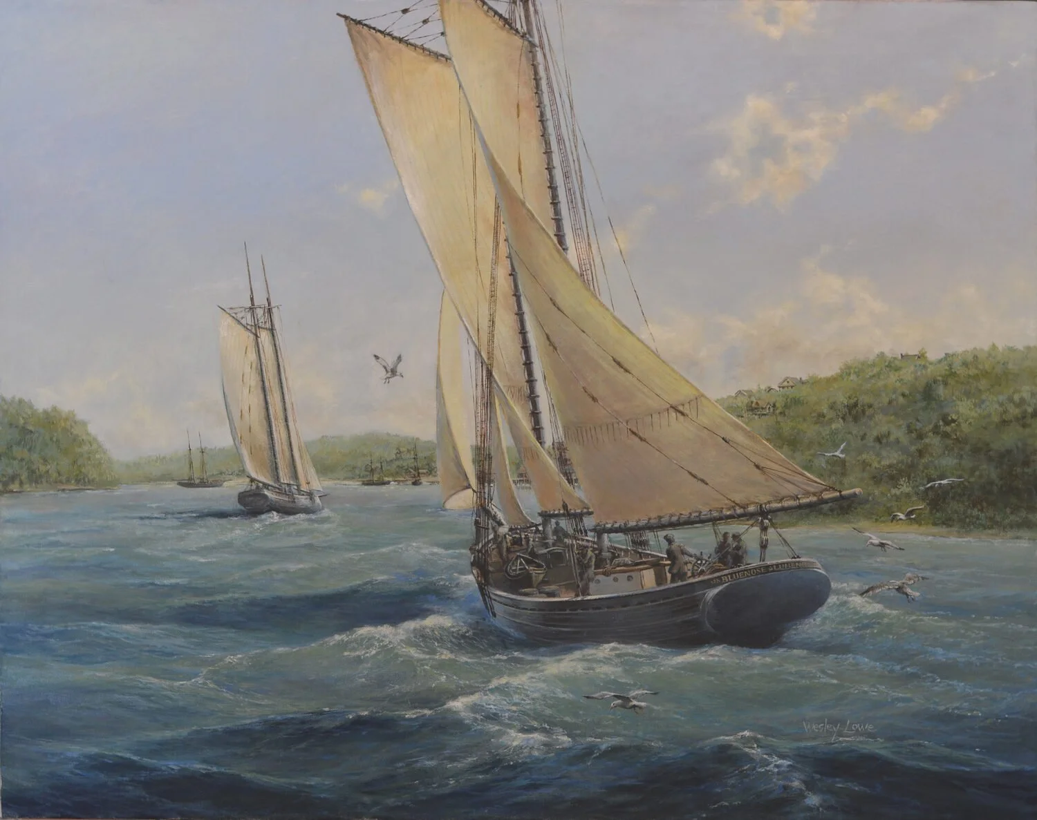  BLUENOSE Returning  — Wesley Lowe — oil — 22x30 inches — $2,600