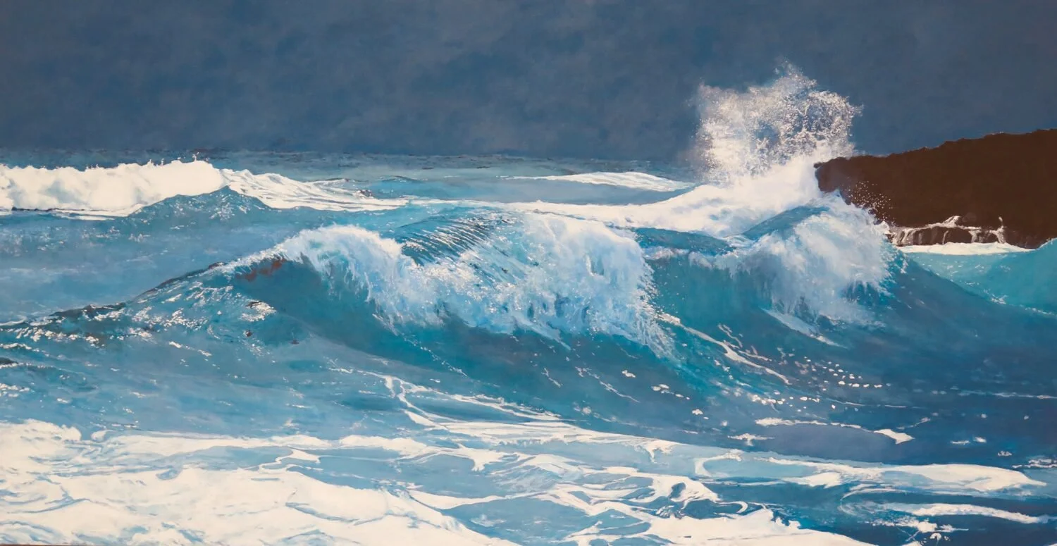  Approaching Storm  — Marty J.Kalb — acrylic — 30 x 58 inches